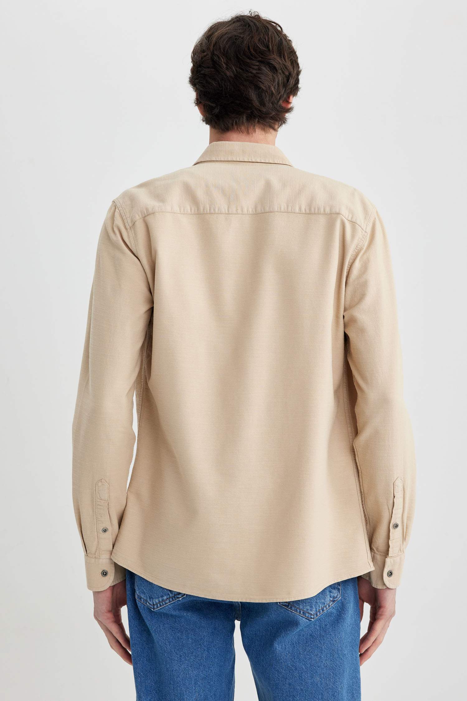 Рубашка приталенного кроя из хлопка