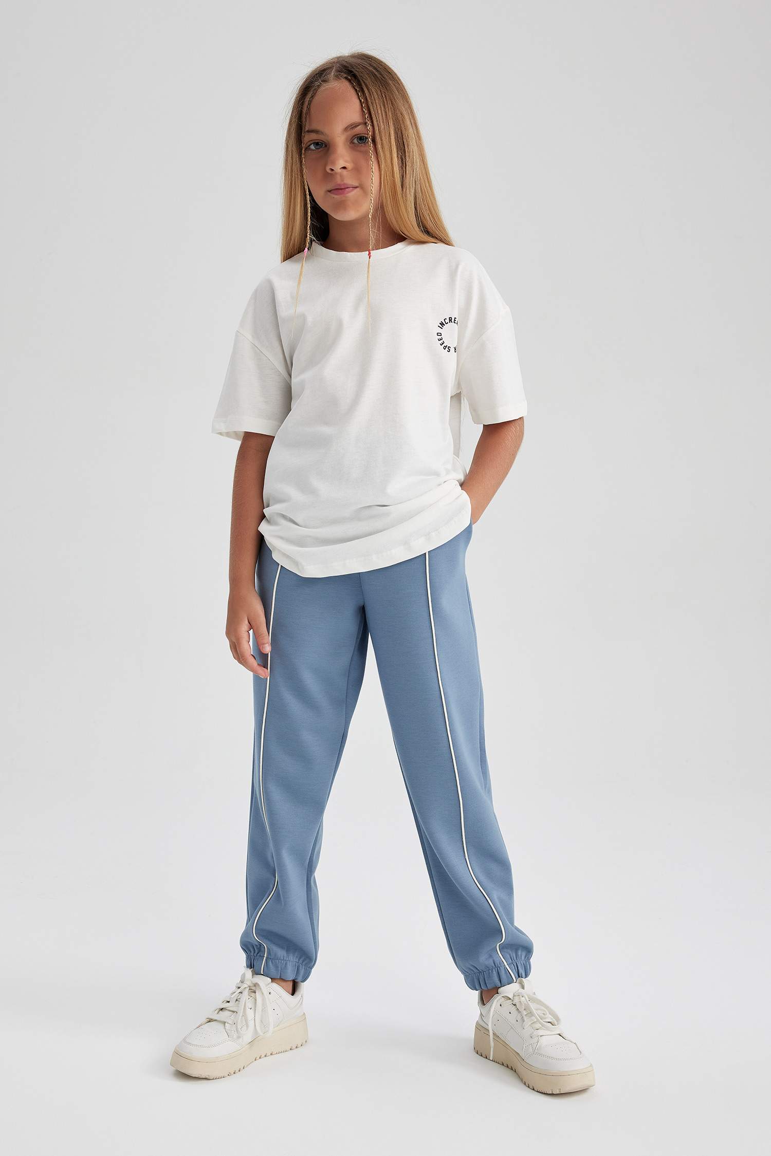 Grey GIRLS & TEENS Relax Fit Pants 2891498 | DeFacto