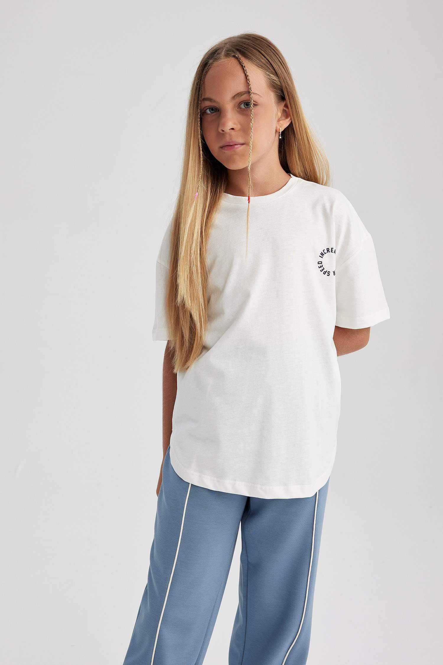 تيشيرت نص كم بناتي قصة مريحة