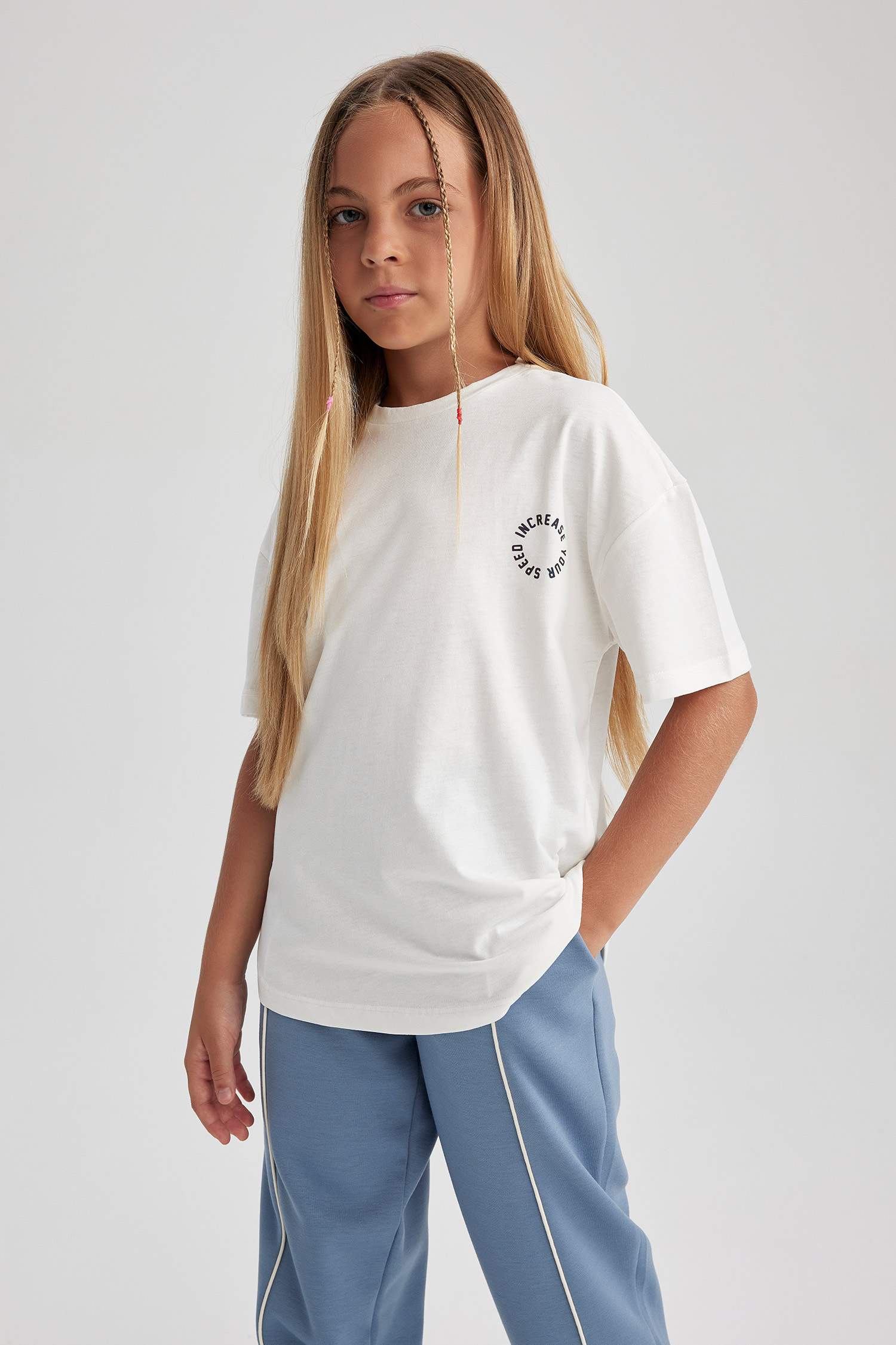 تيشيرت نص كم بناتي قصة مريحة