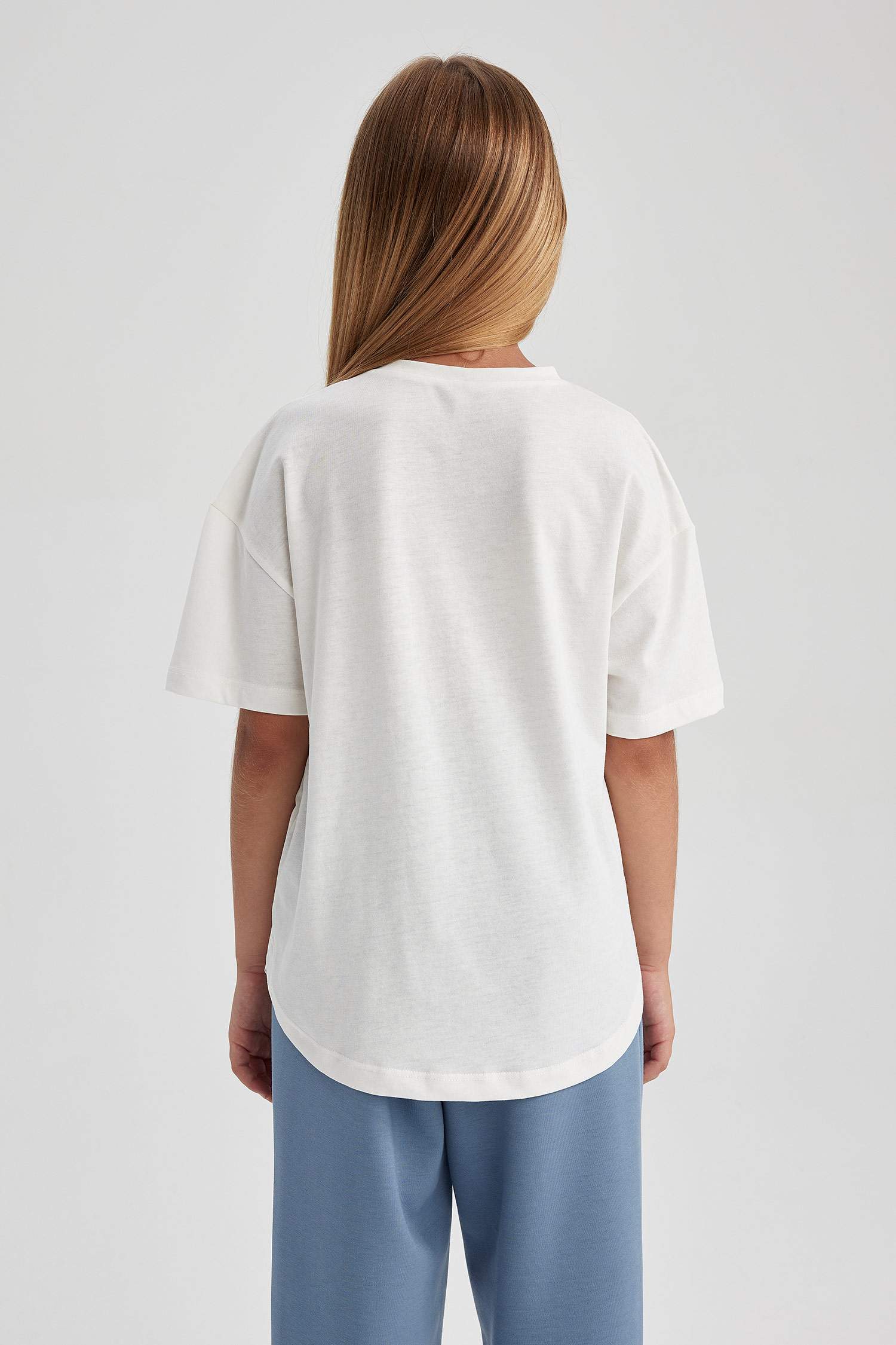 تيشيرت نص كم بناتي قصة مريحة