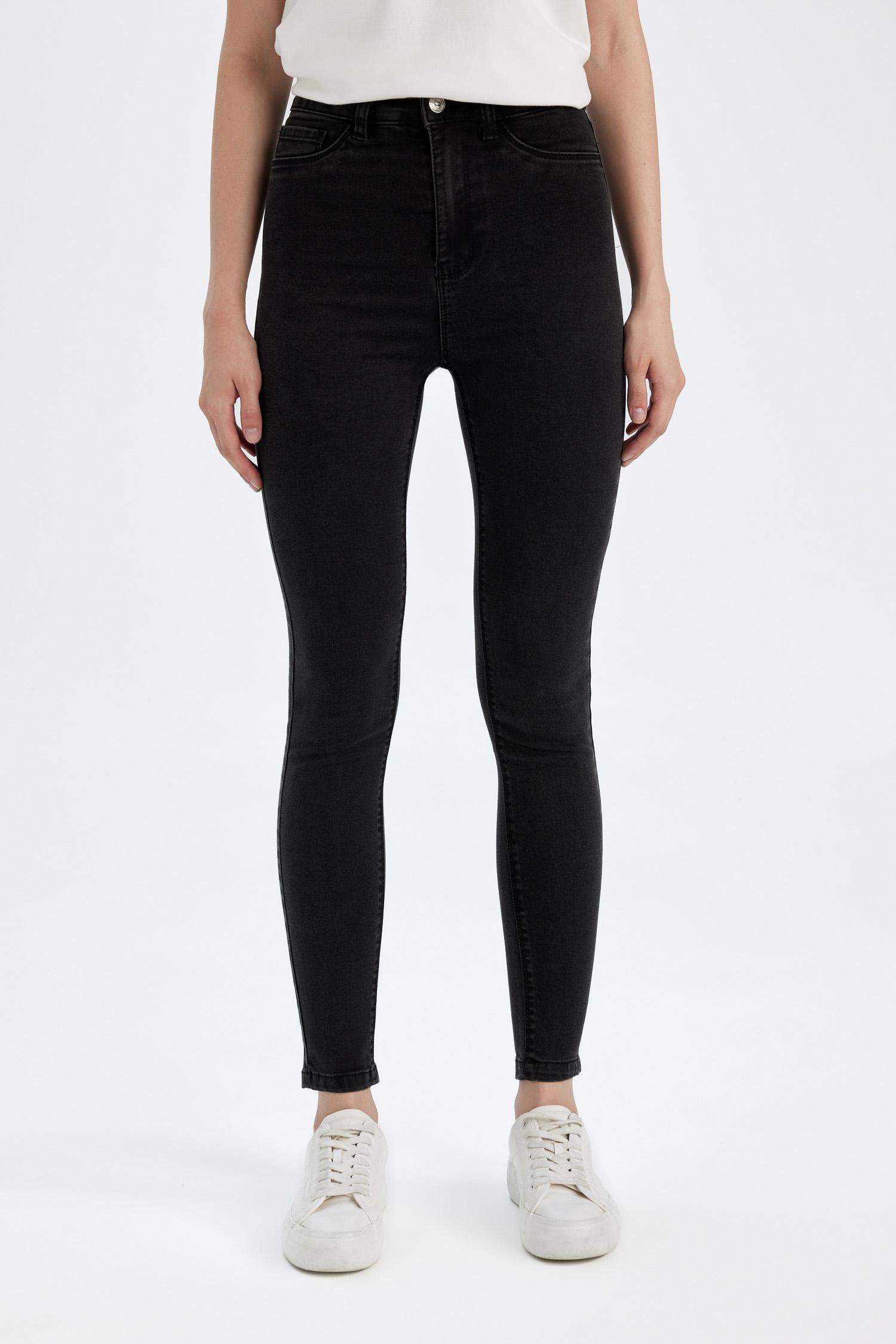 Джинсы Skinny Fit узкого кроя с высокой талией