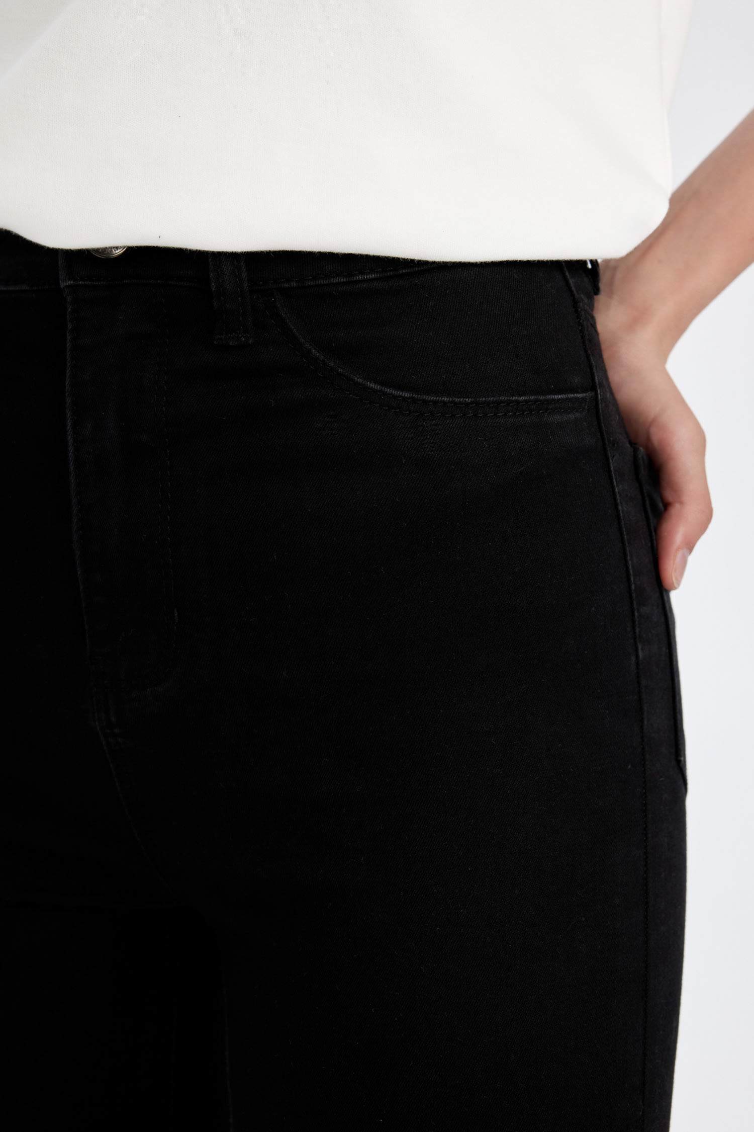 Super Skinny Fit Yüksek Bel Dar Paça Basic Düz Jean Pantolon