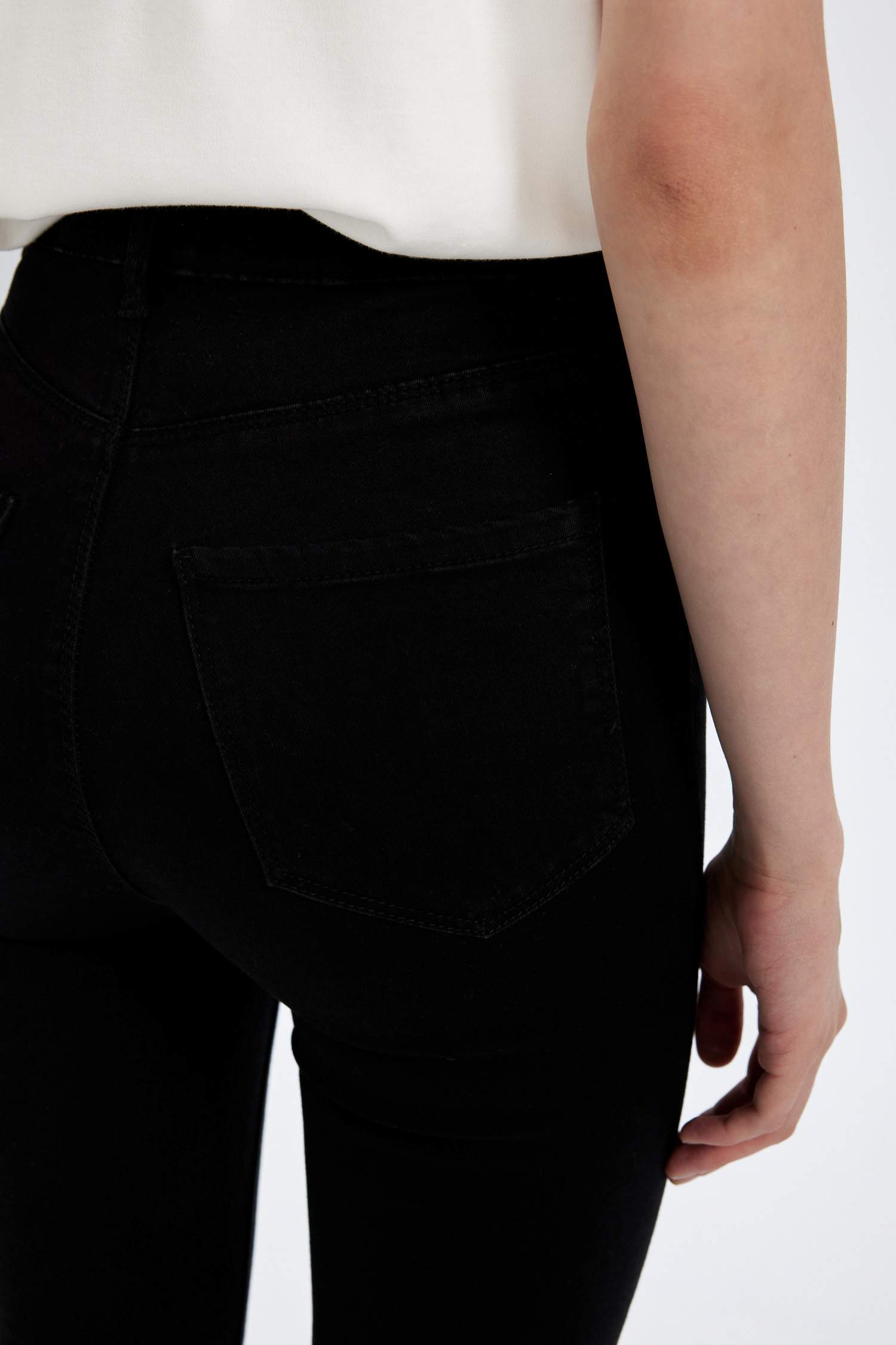 Super Skinny Fit Yüksek Bel Dar Paça Basic Düz Jean Pantolon