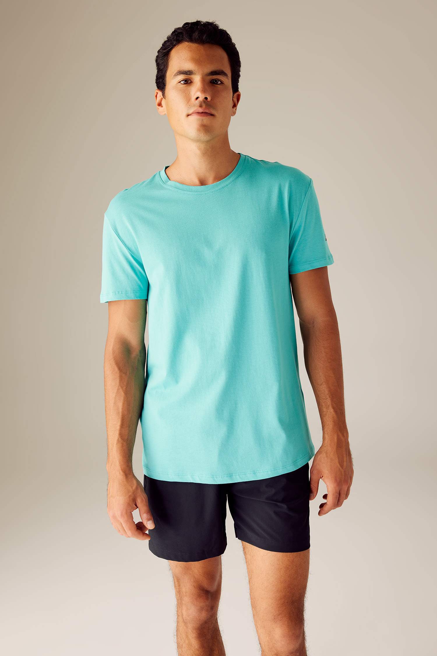 DeFactoFit Standard Fit Crew Neck Printed T-Shirt