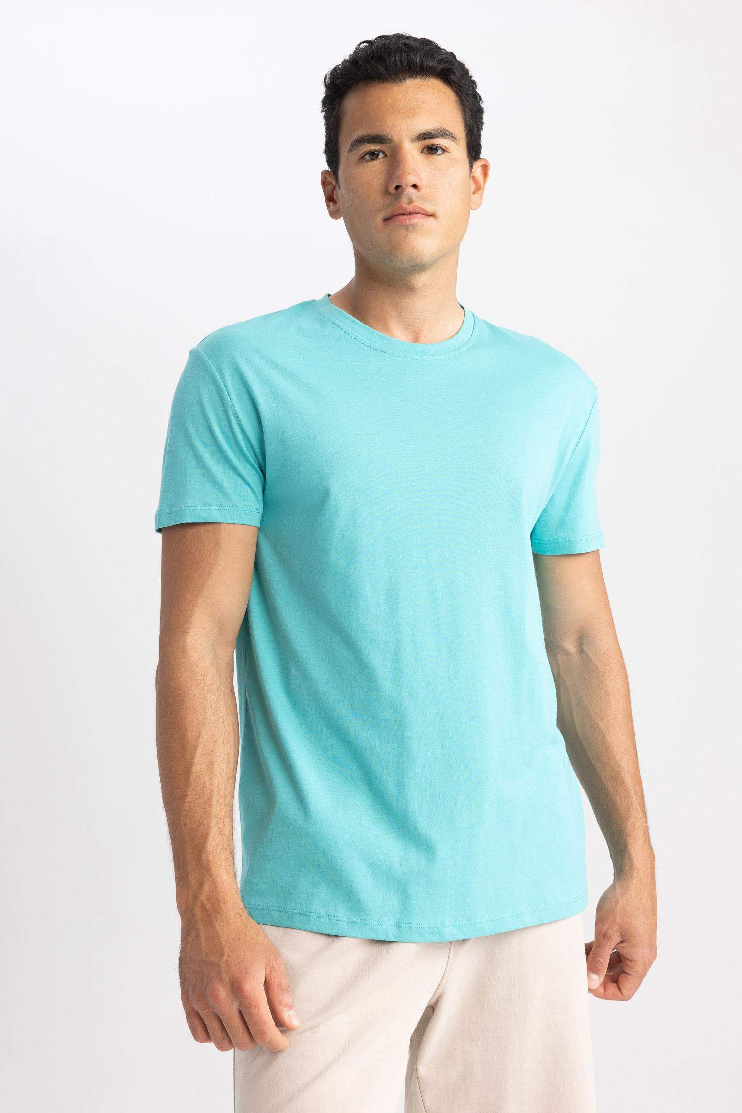 DeFactoFit Standard Fit Crew Neck Printed T-Shirt