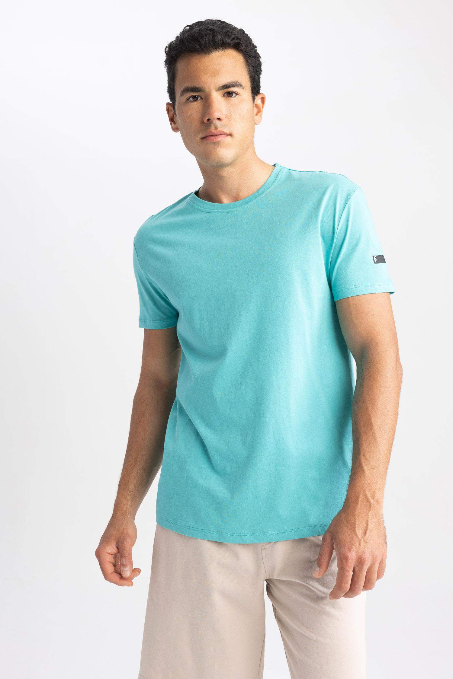 DeFactoFit Standard Fit Crew Neck Printed T-Shirt