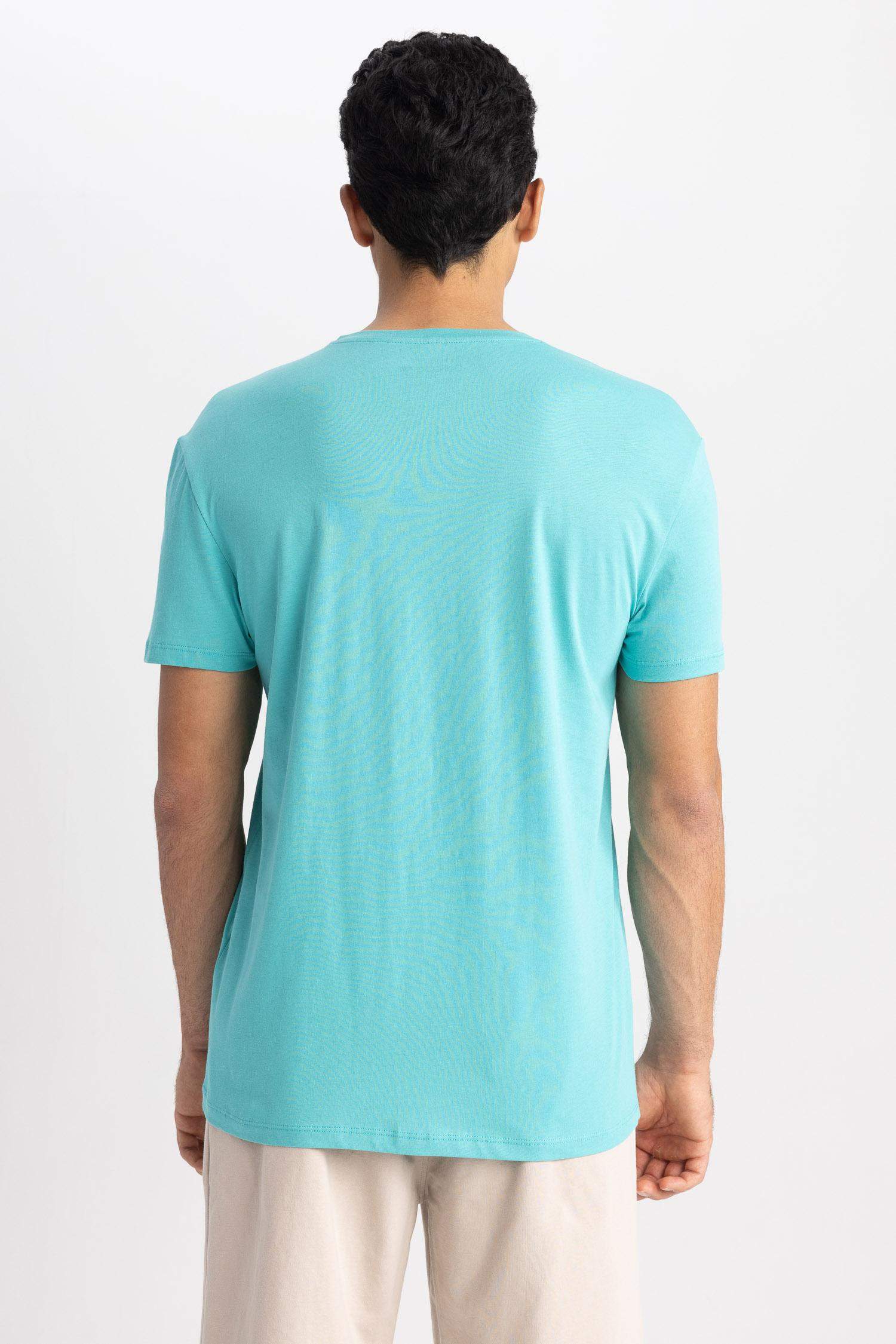 DeFactoFit Standard Fit Crew Neck Printed T-Shirt