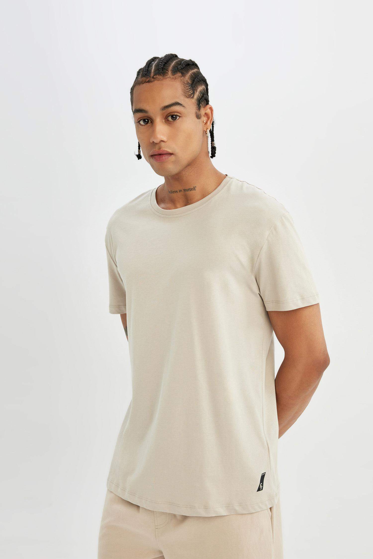 DeFactoFit Standard Fit Crew Neck Printed T-Shirt