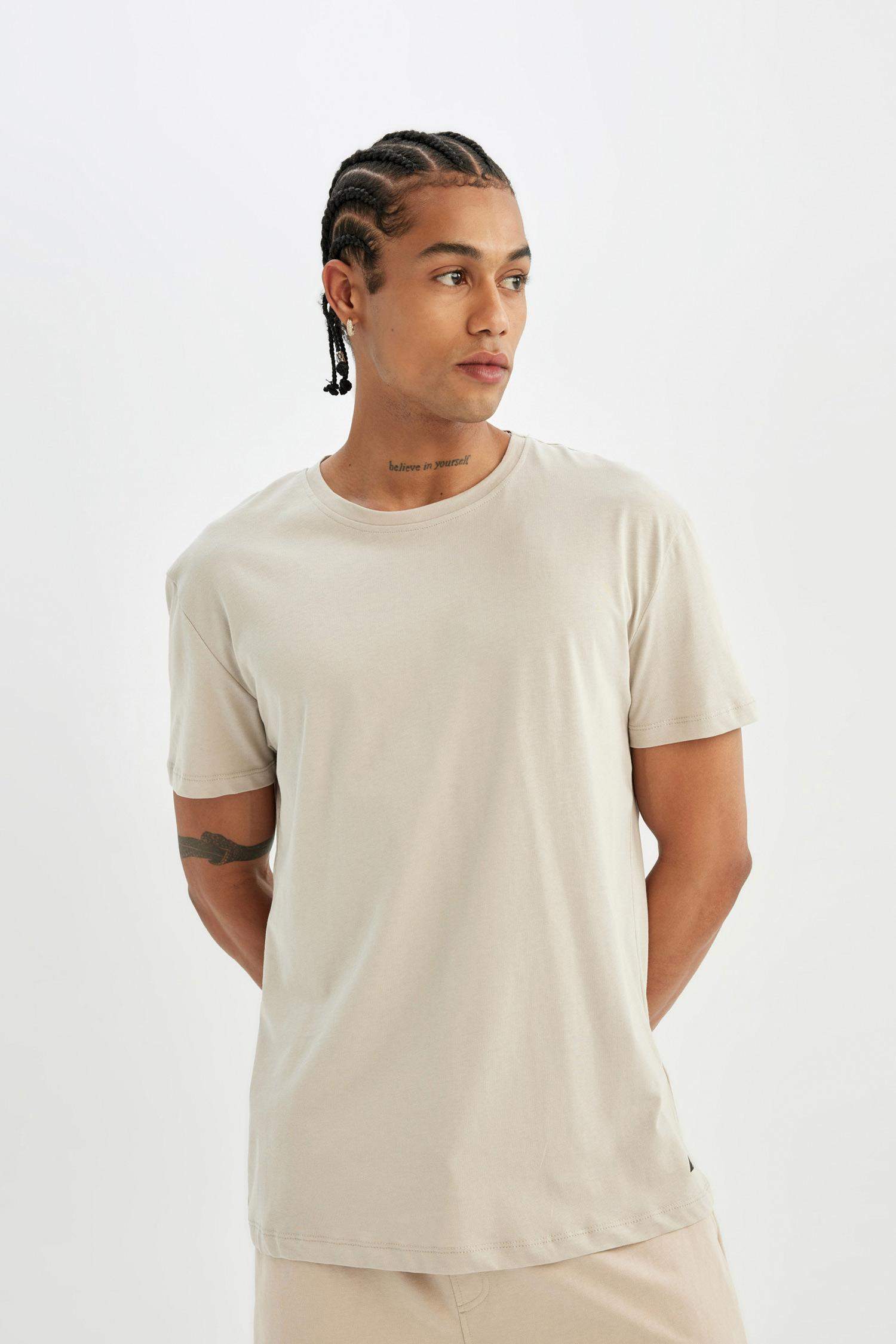 DeFactoFit Standard Fit Crew Neck Printed T-Shirt