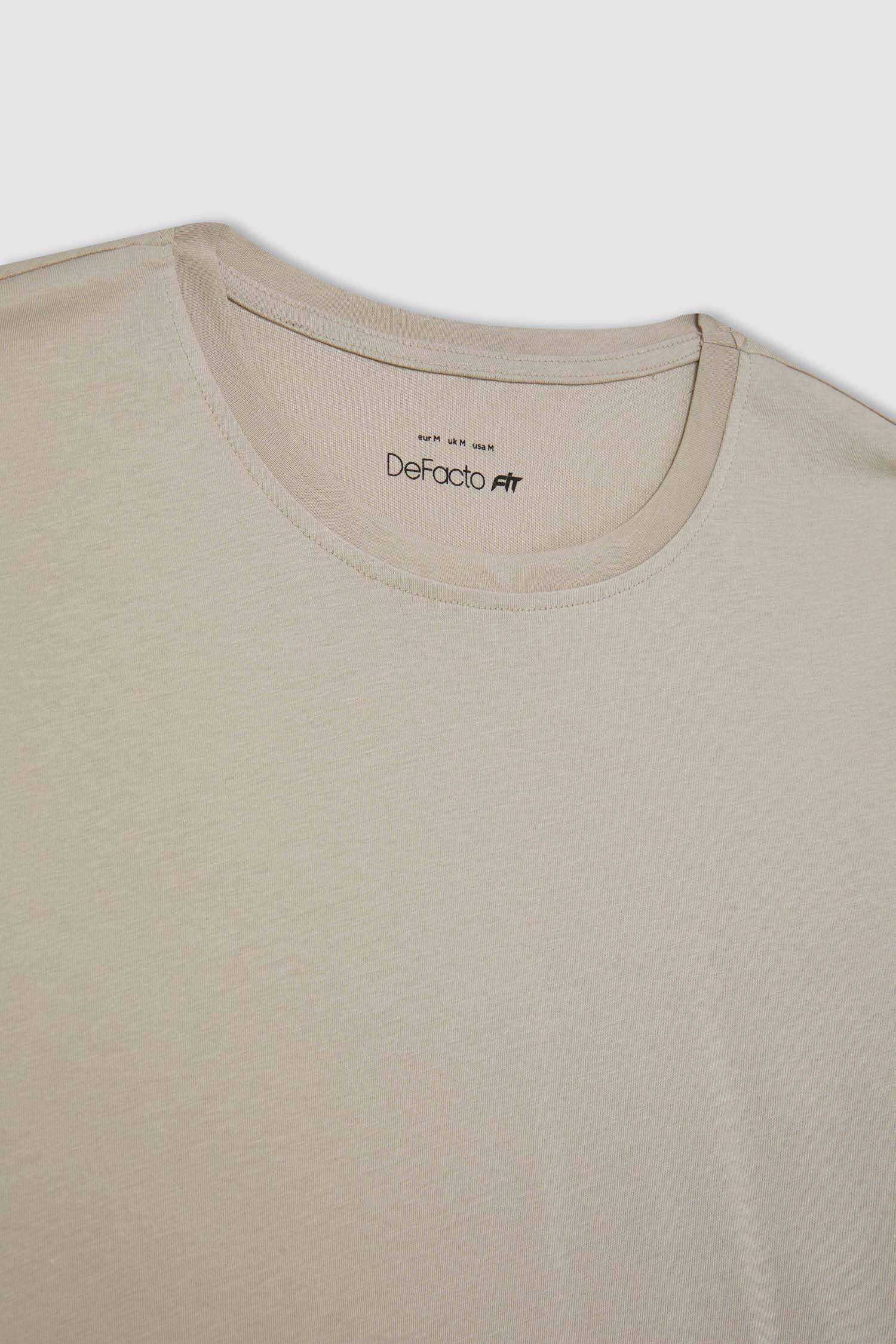 DeFactoFit Standard Fit Crew Neck Printed T-Shirt