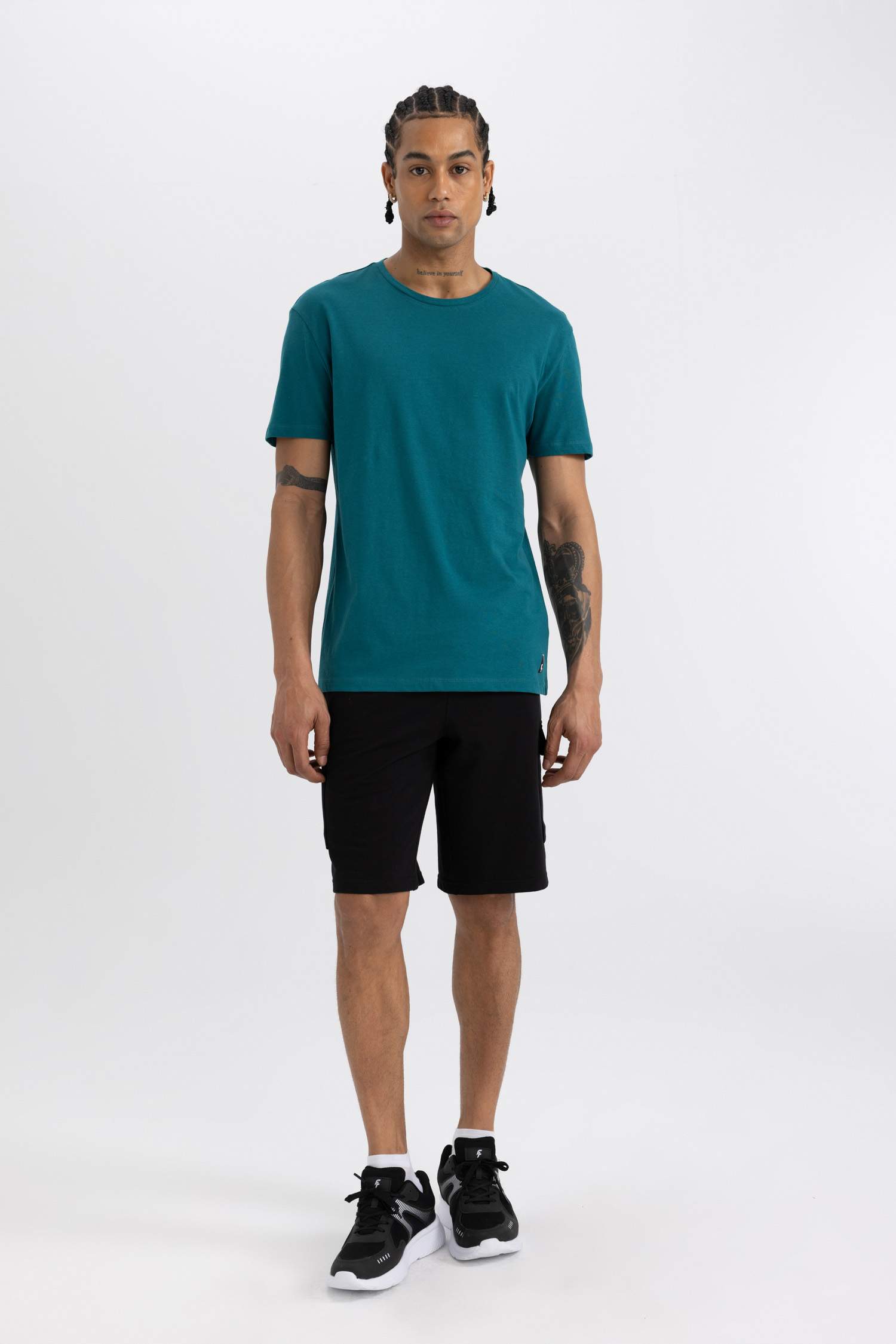 DeFactoFit Standard Fit Crest Printed T-Shirt