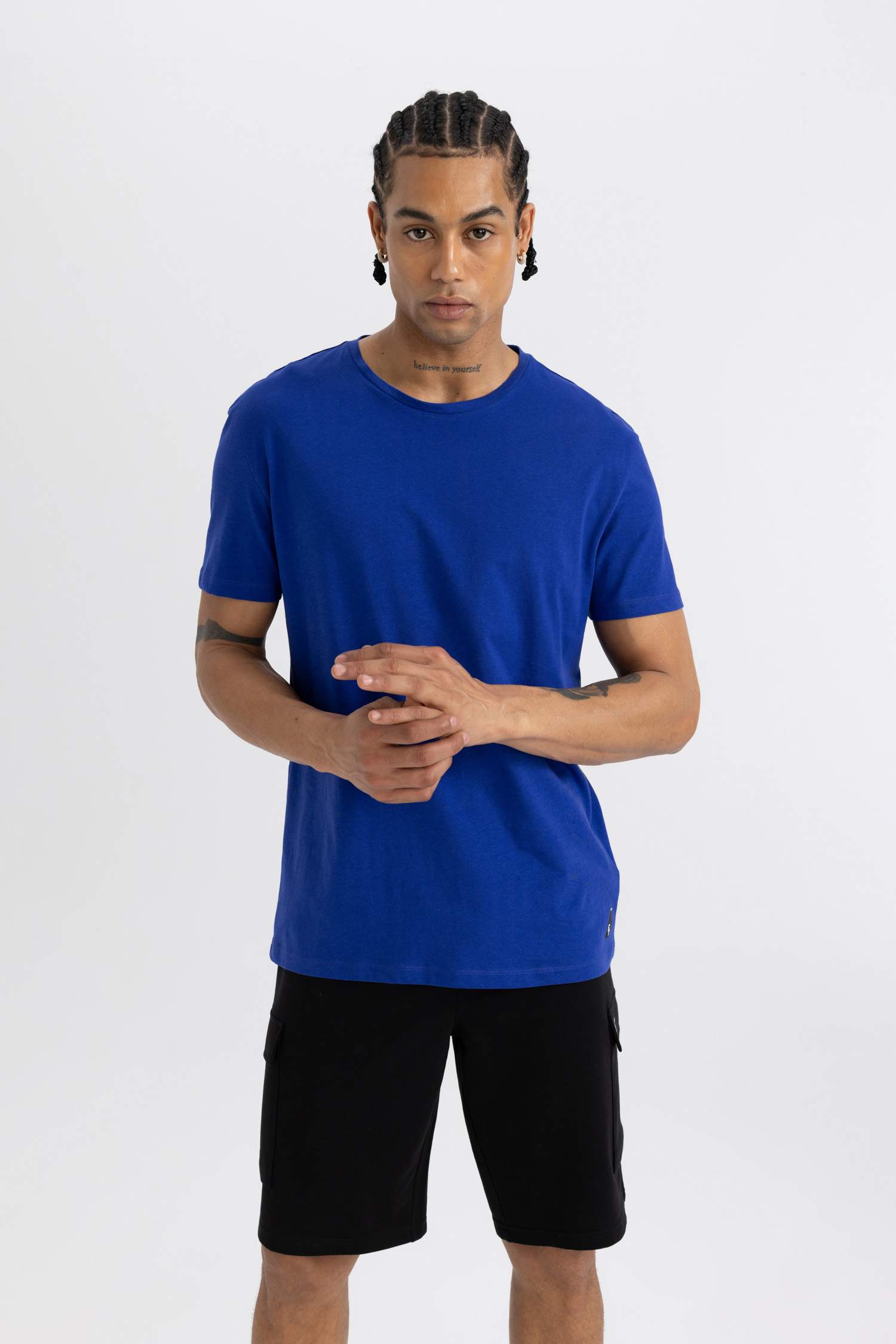 تيشيرت قصة عادية مطبوع من DeFactoFit