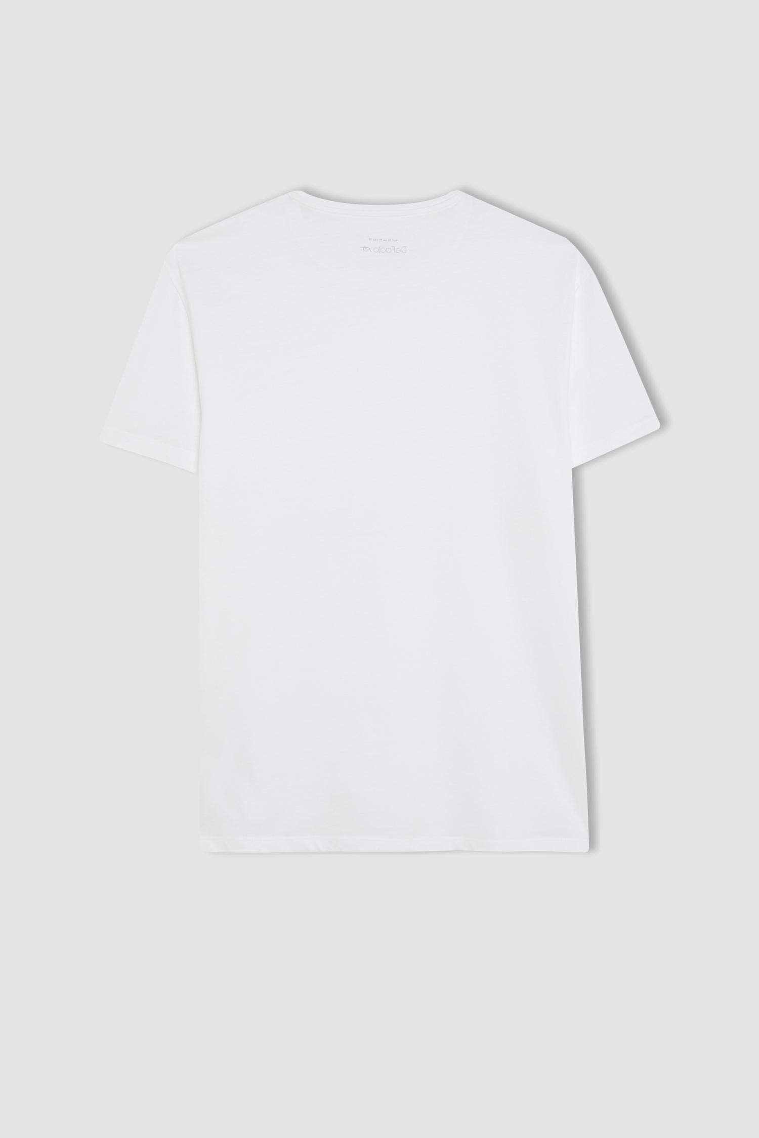 DeFactoFit Standard Fit Crew Neck Printed T-Shirt