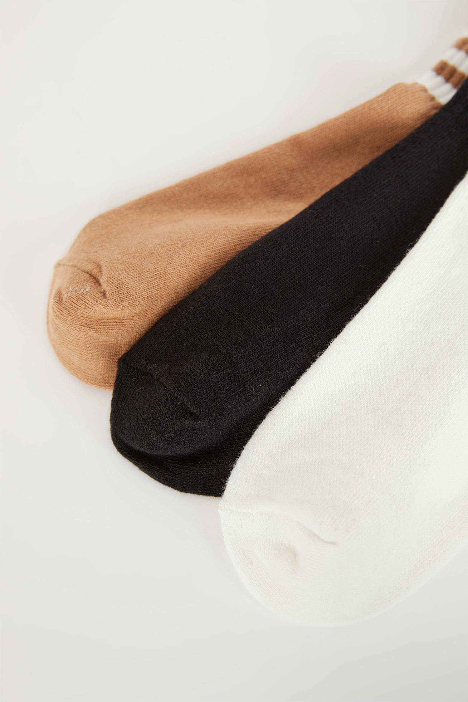 Kadın Rahat Lastikli 3'lü Pamuklu Uzun Çorap