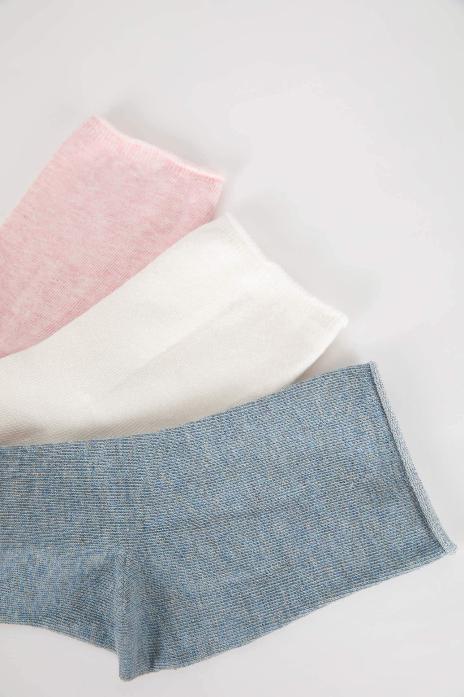 Kadın 3'lü Pamuklu Uzun Çorap