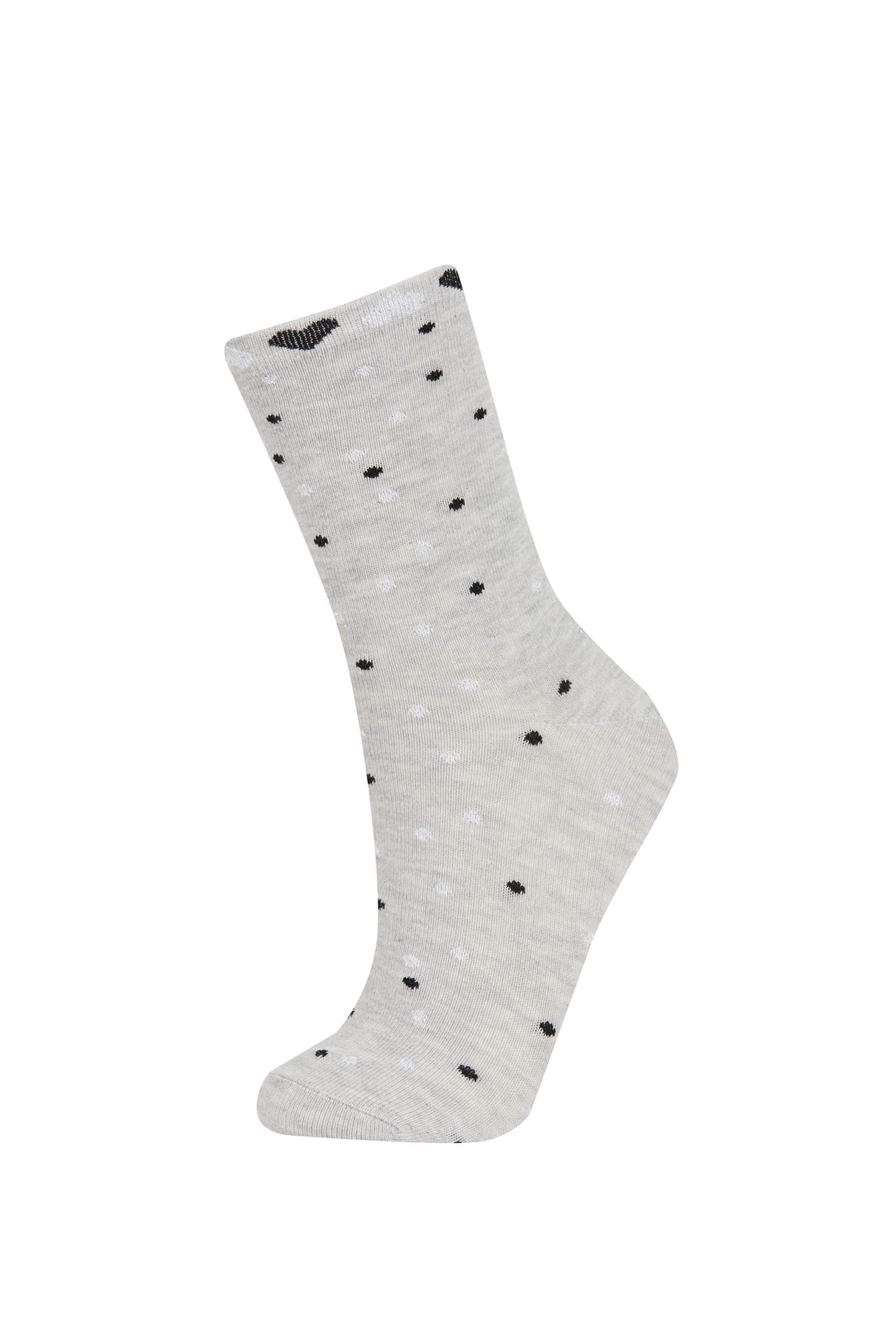 Kadın 3'lü Pamuklu Uzun Çorap