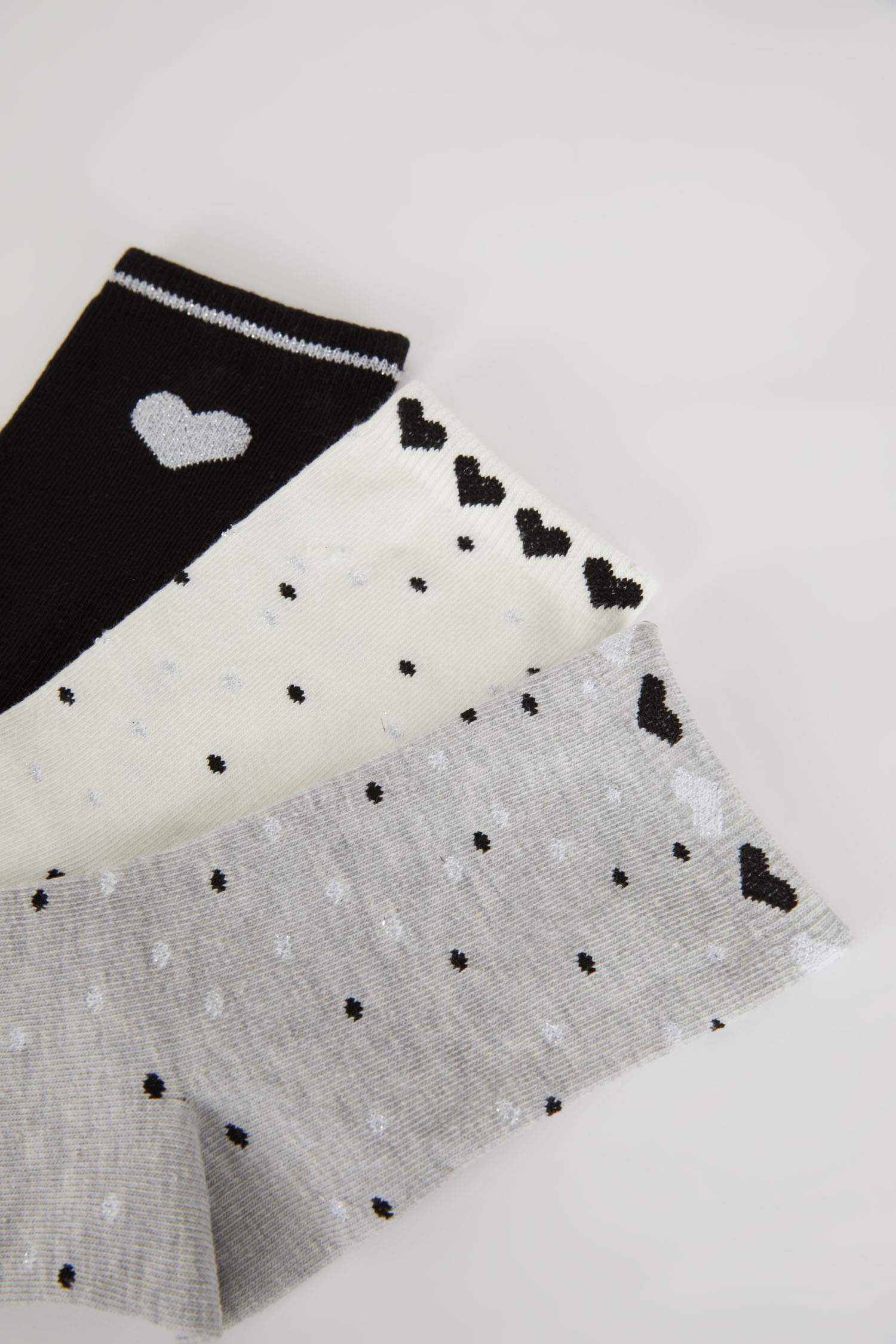 Kadın 3'lü Pamuklu Uzun Çorap