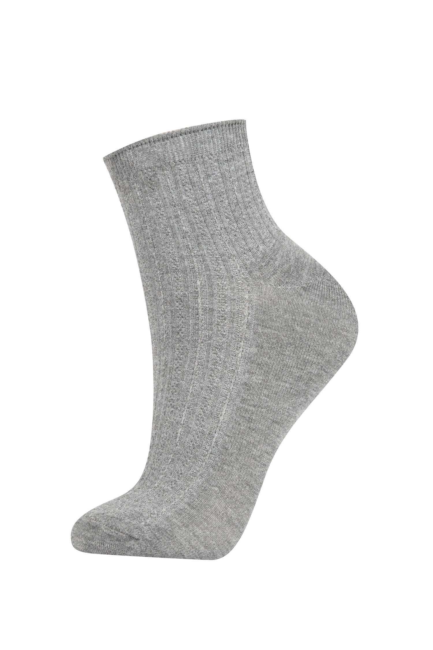 Kadın 3'lü Pamuklu Soket Çorap