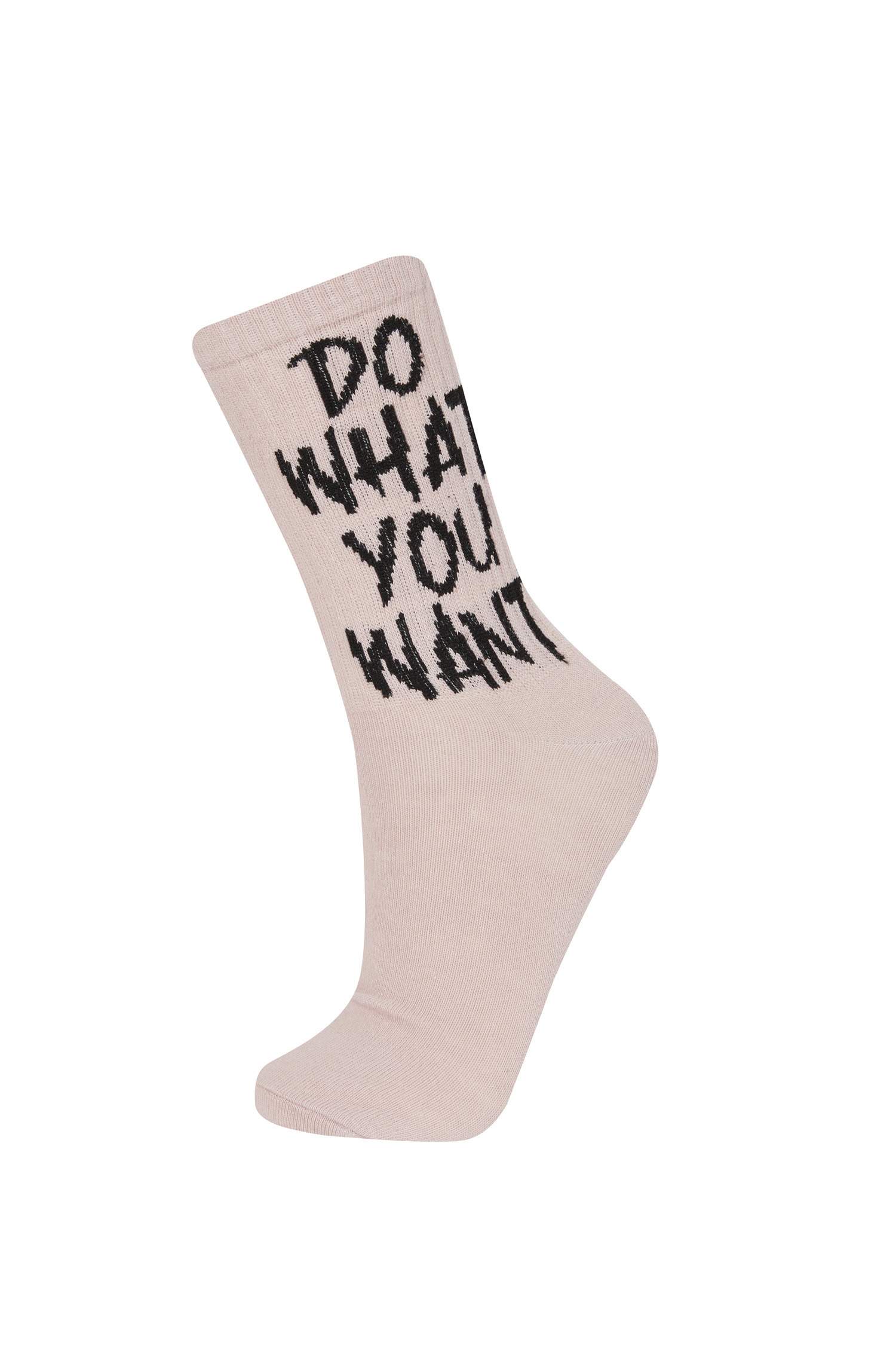 Kadın 3'lü Pamuklu Uzun Çorap