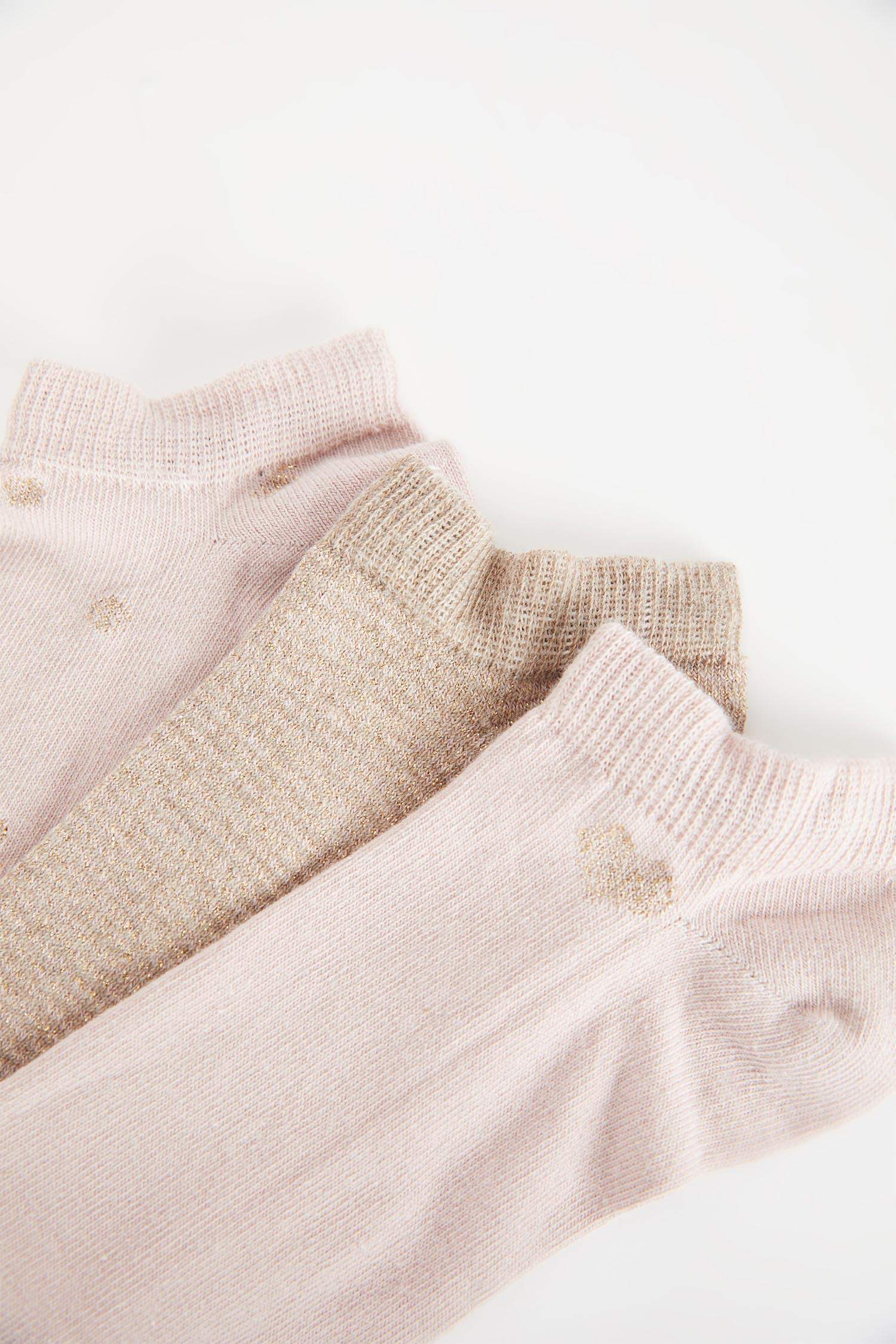 Kadın 3'lü Pamuklu Patik Çorap