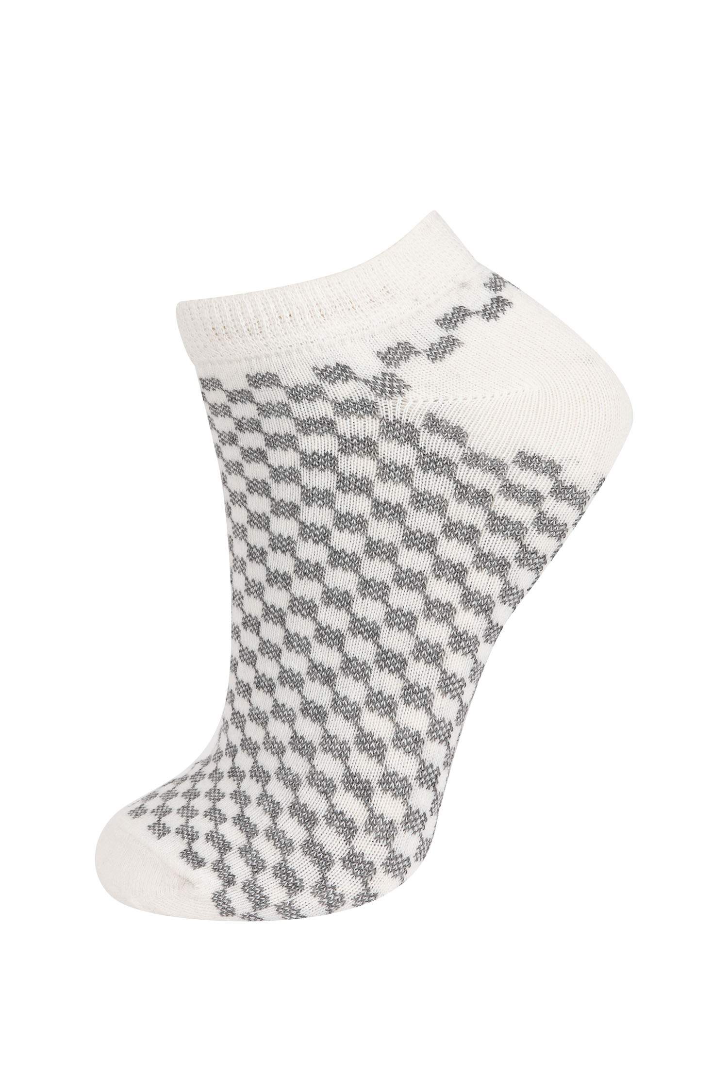 Kadın 5'li Pamuklu Patik Çorap