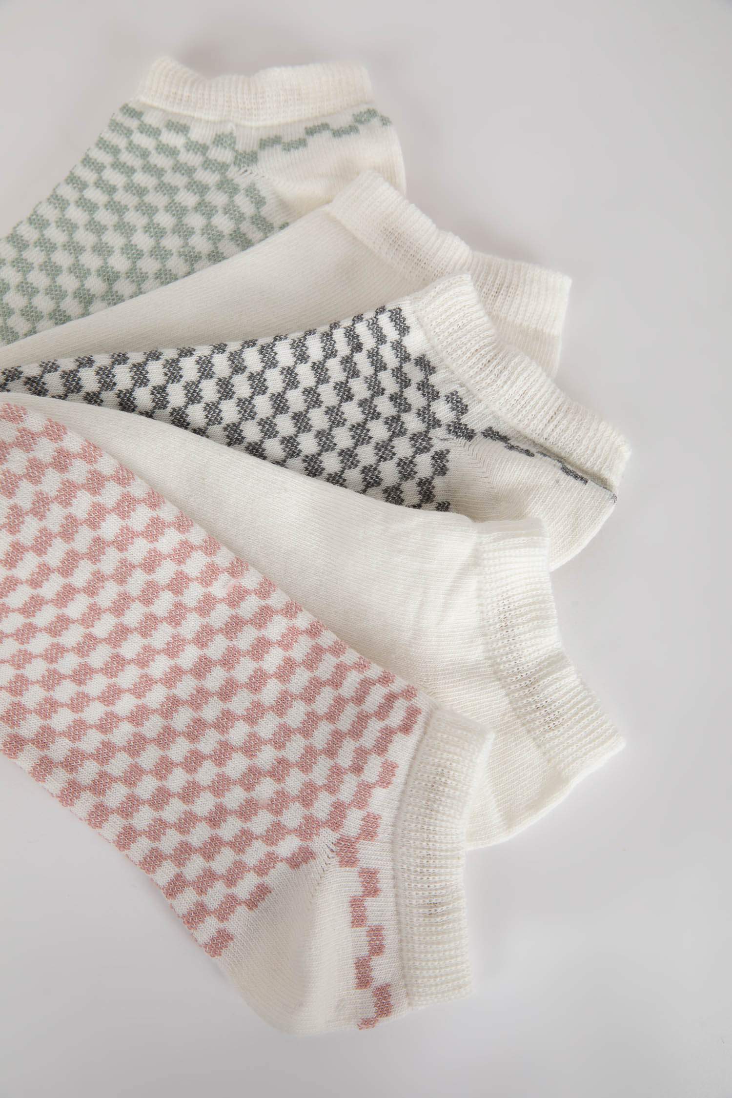 Kadın 5'li Pamuklu Patik Çorap