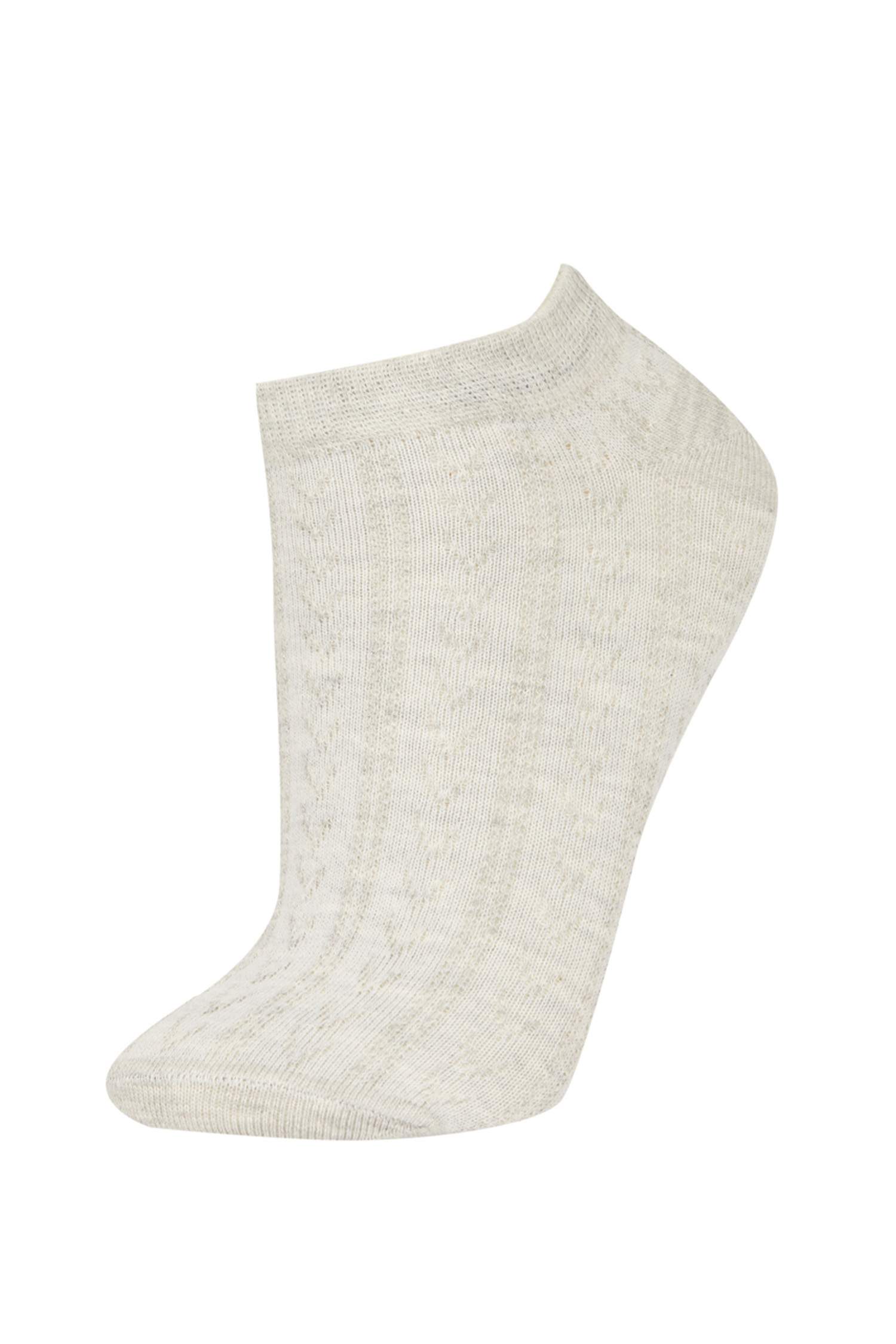 جوارب نسائي قصير قطن - 5 قطع