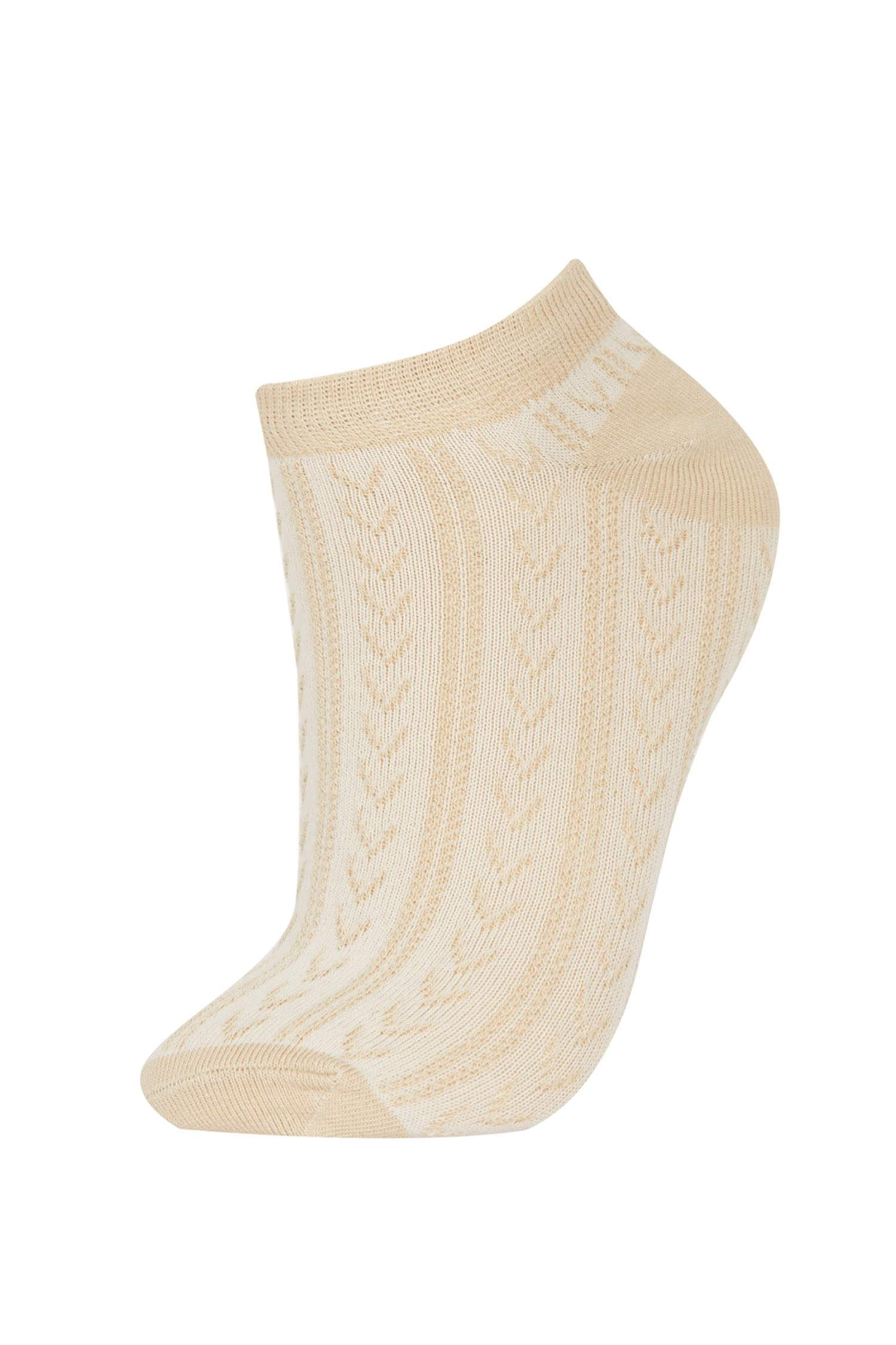 جوارب نسائي قصير قطن - 5 قطع