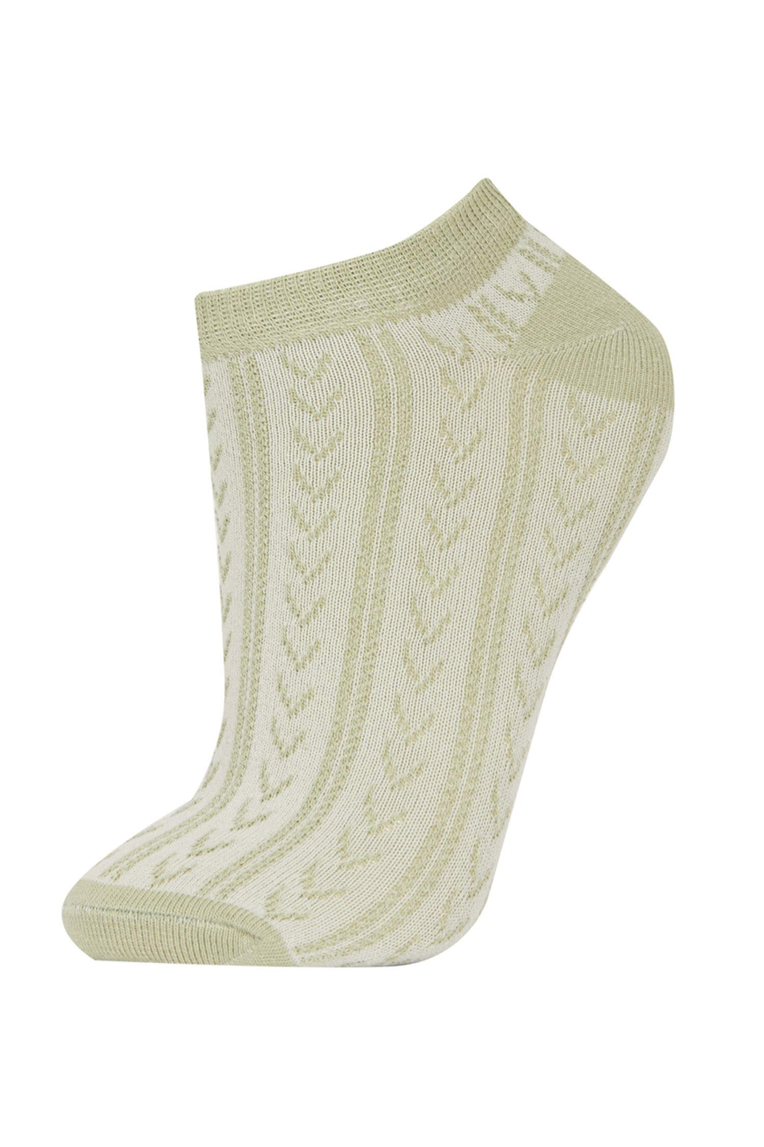 جوارب نسائي قصير قطن - 5 قطع