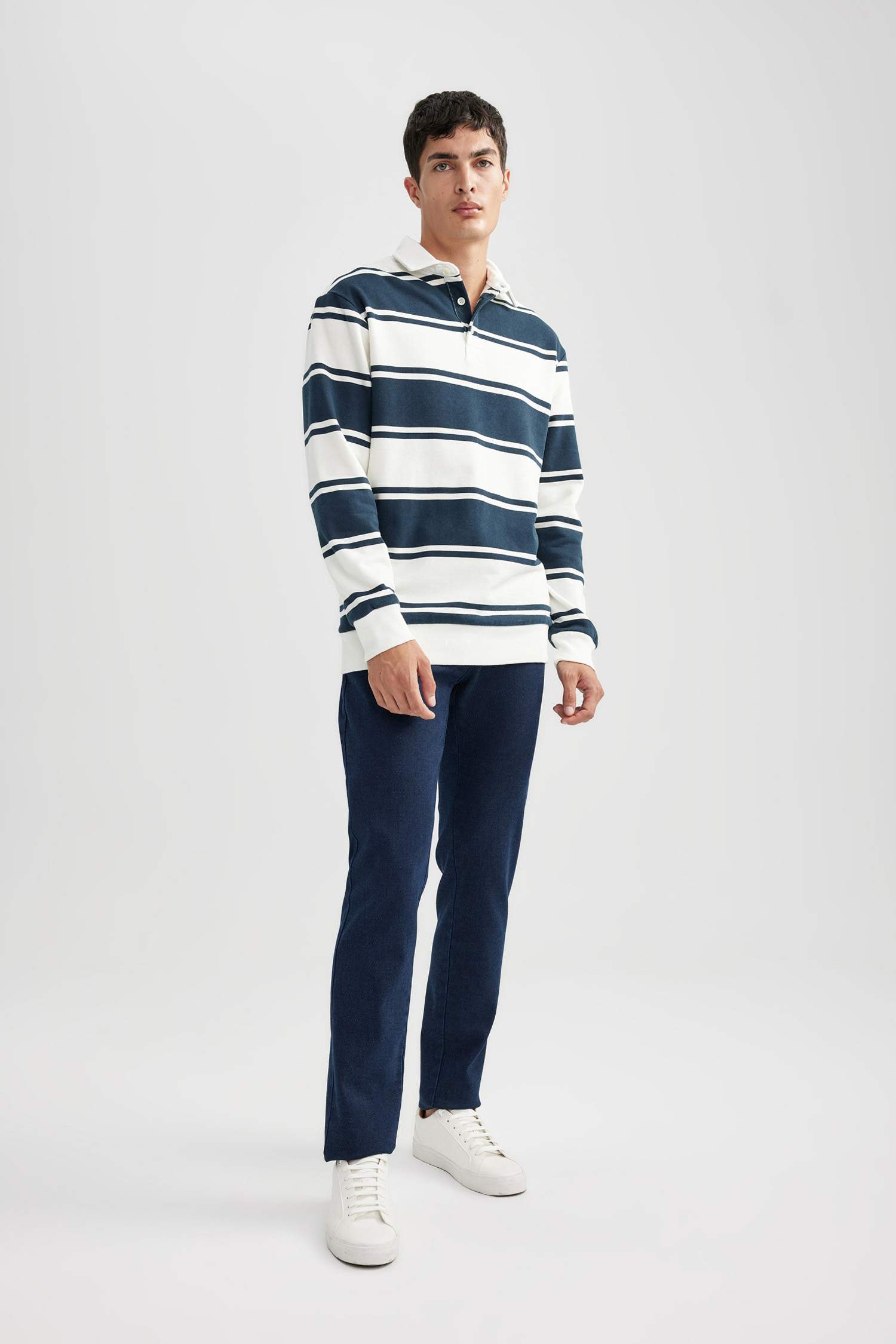 ыңғайлы пішім поло жаға Свитер