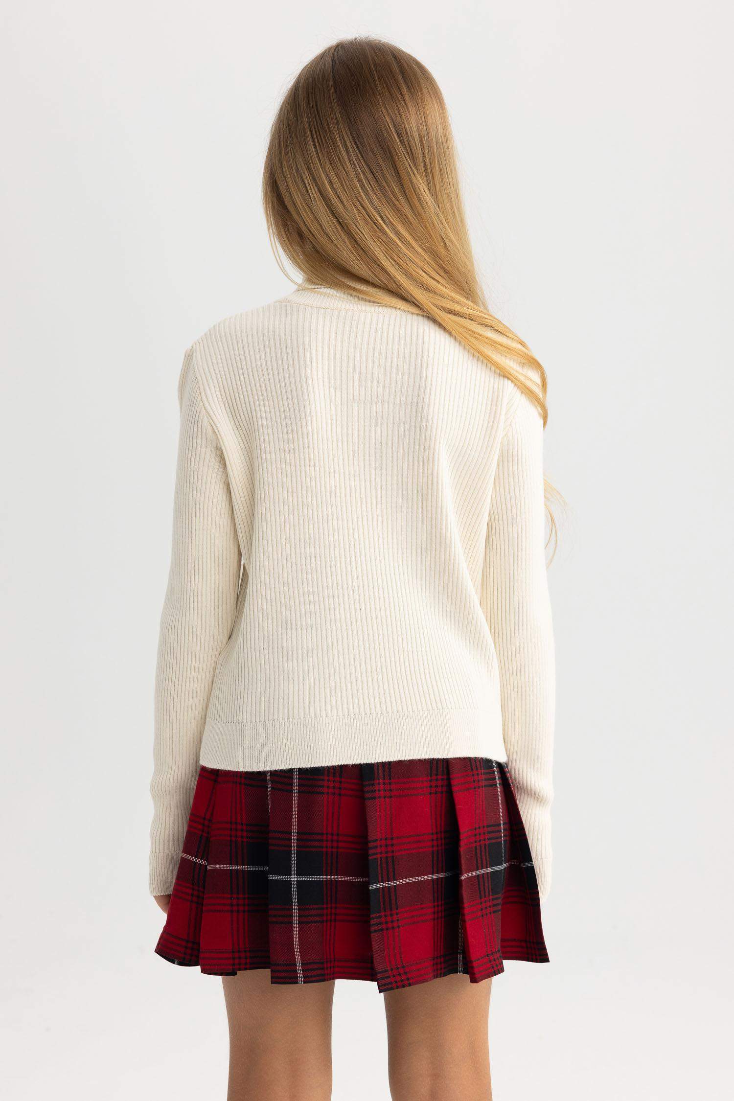 Pull Coupe Régulière Col roulé Pour Fille