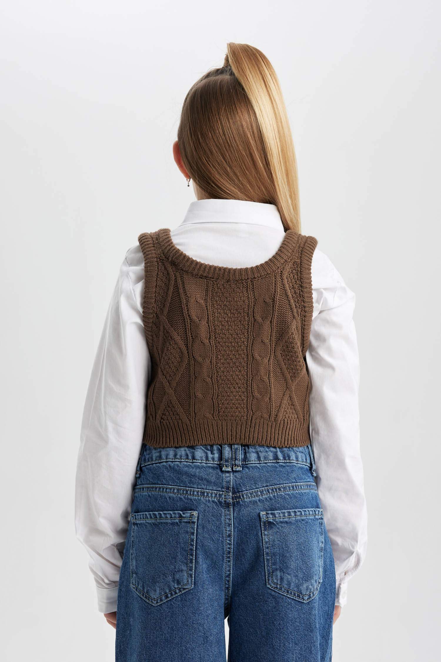 Қыздарға қалыпты пішім Свитер