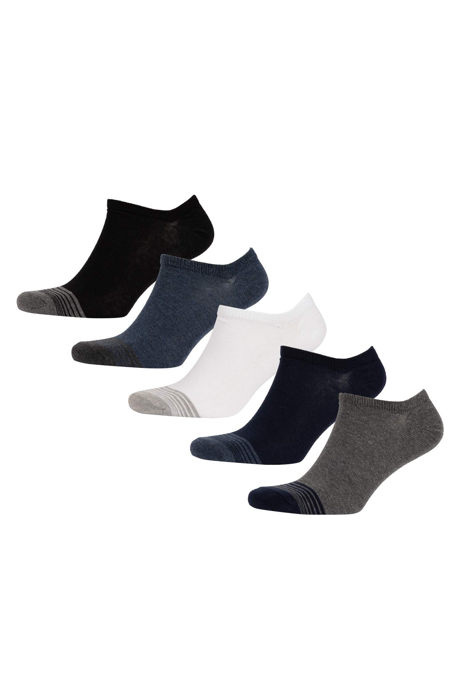 Erkek 5'li Pamuklu Sneaker Çorap