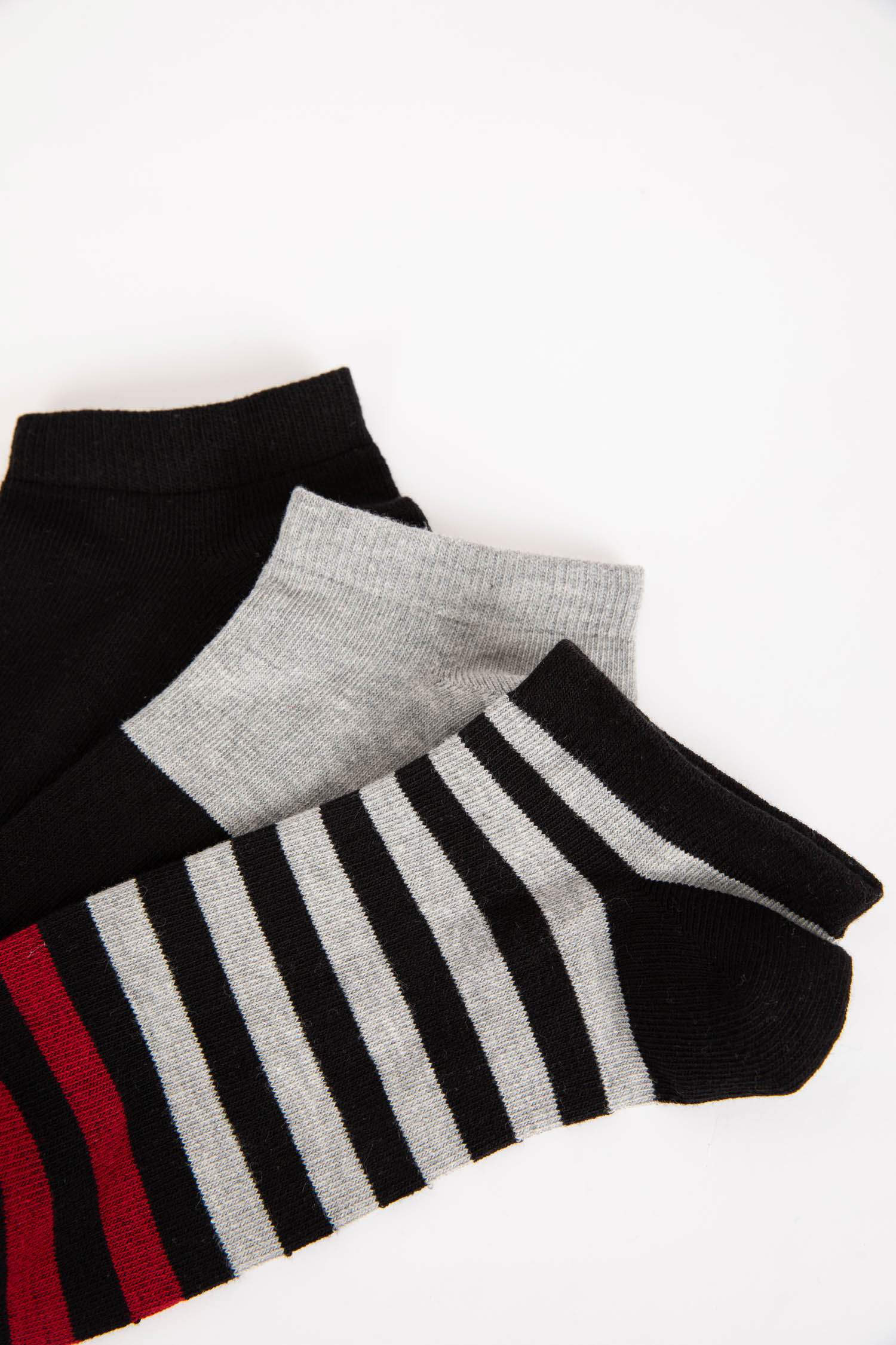 Erkek 3'lü Pamuklu Patik Çorap