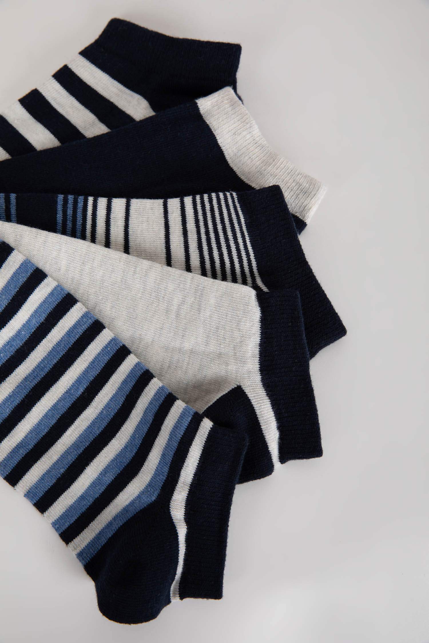 Erkek 5'li Pamuklu Patik Çorap