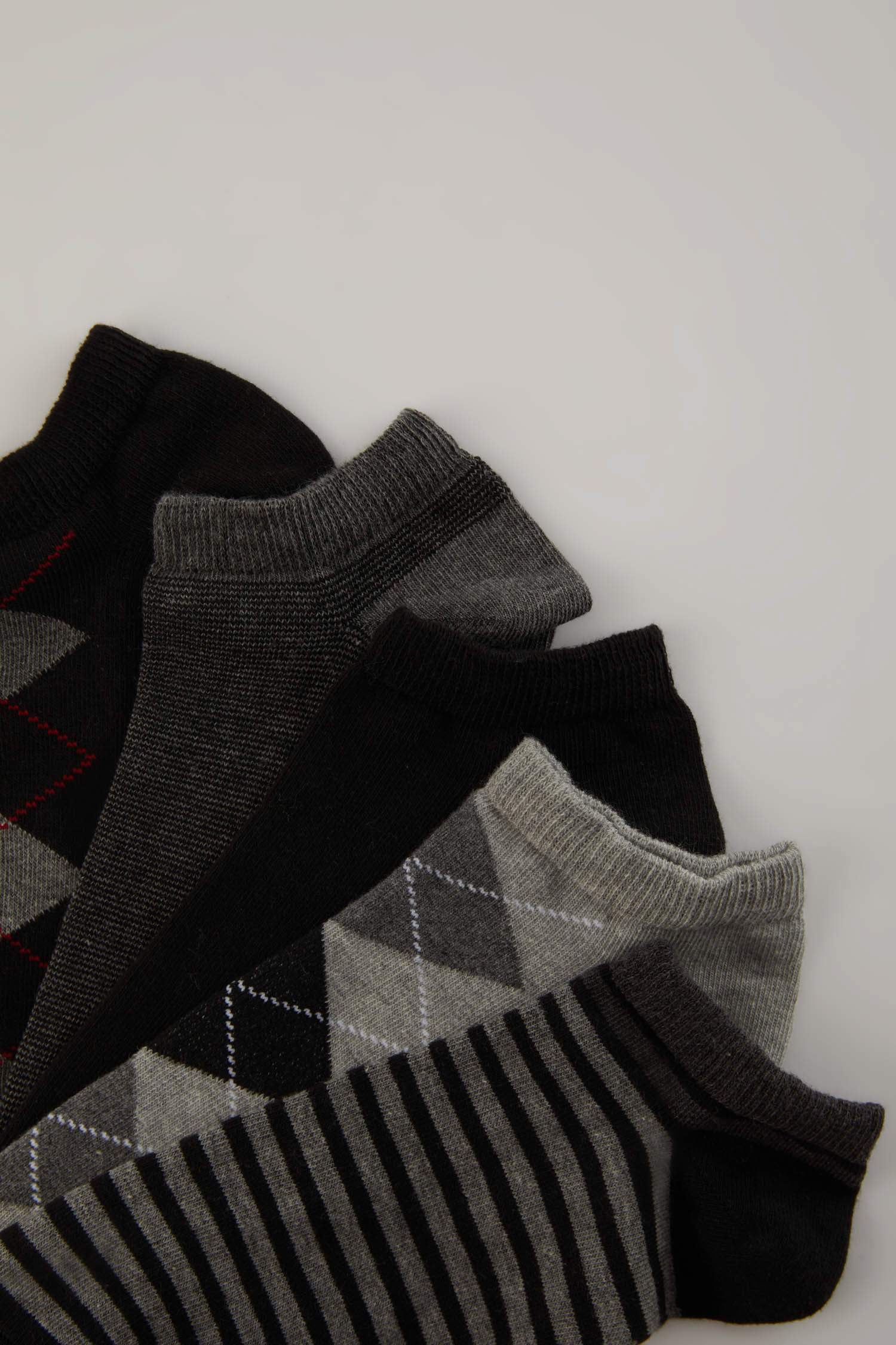 Erkek 5'li Pamuklu Patik Çorap