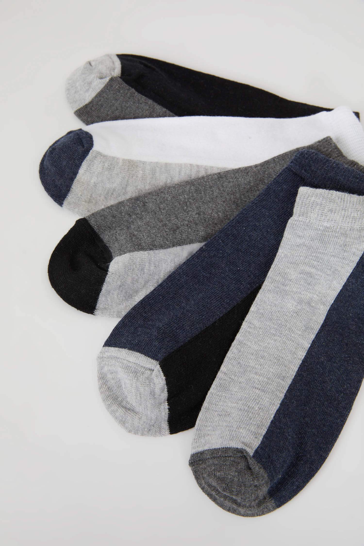 Erkek 5'li Pamuklu Patik Çorap