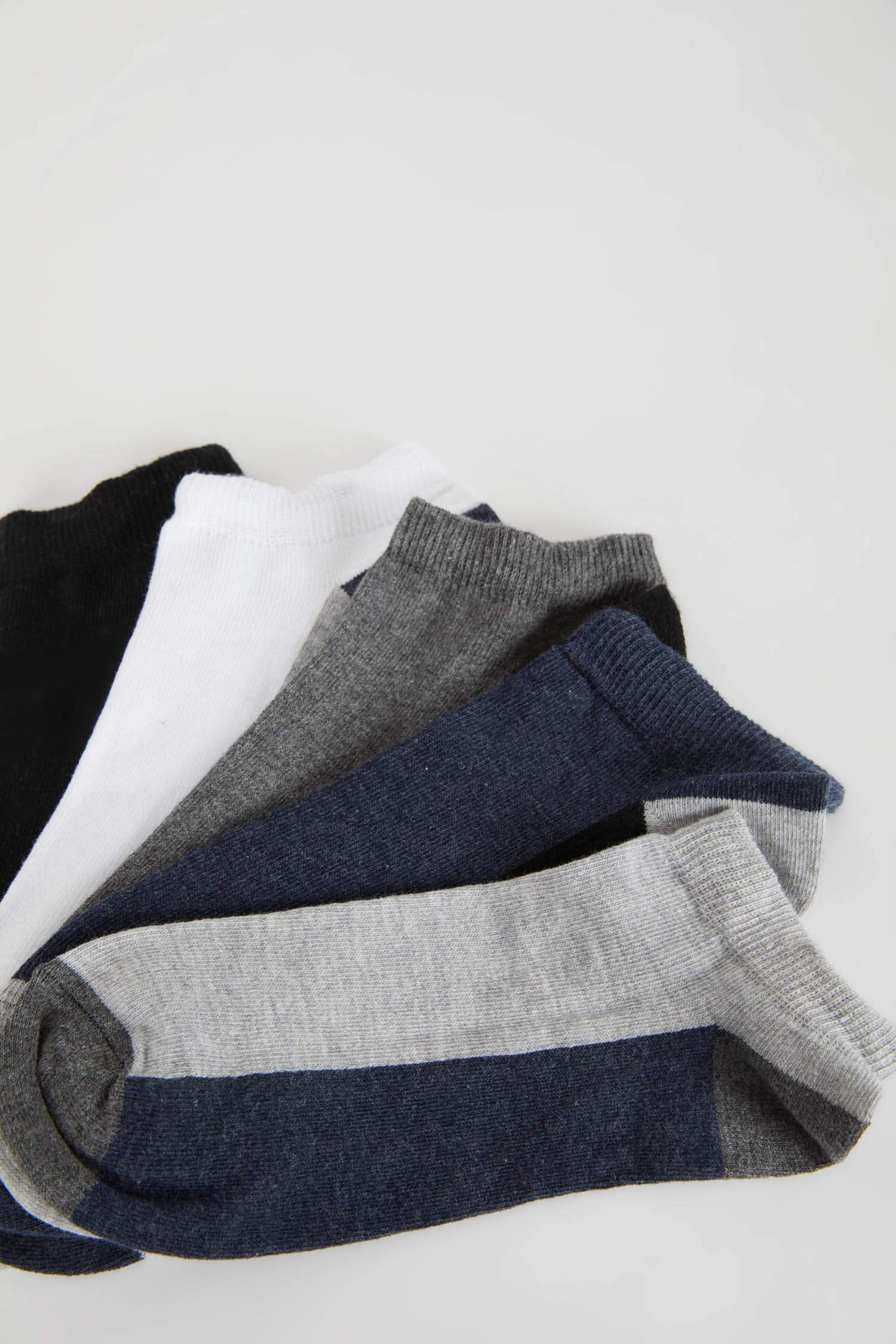 Erkek 5'li Pamuklu Patik Çorap