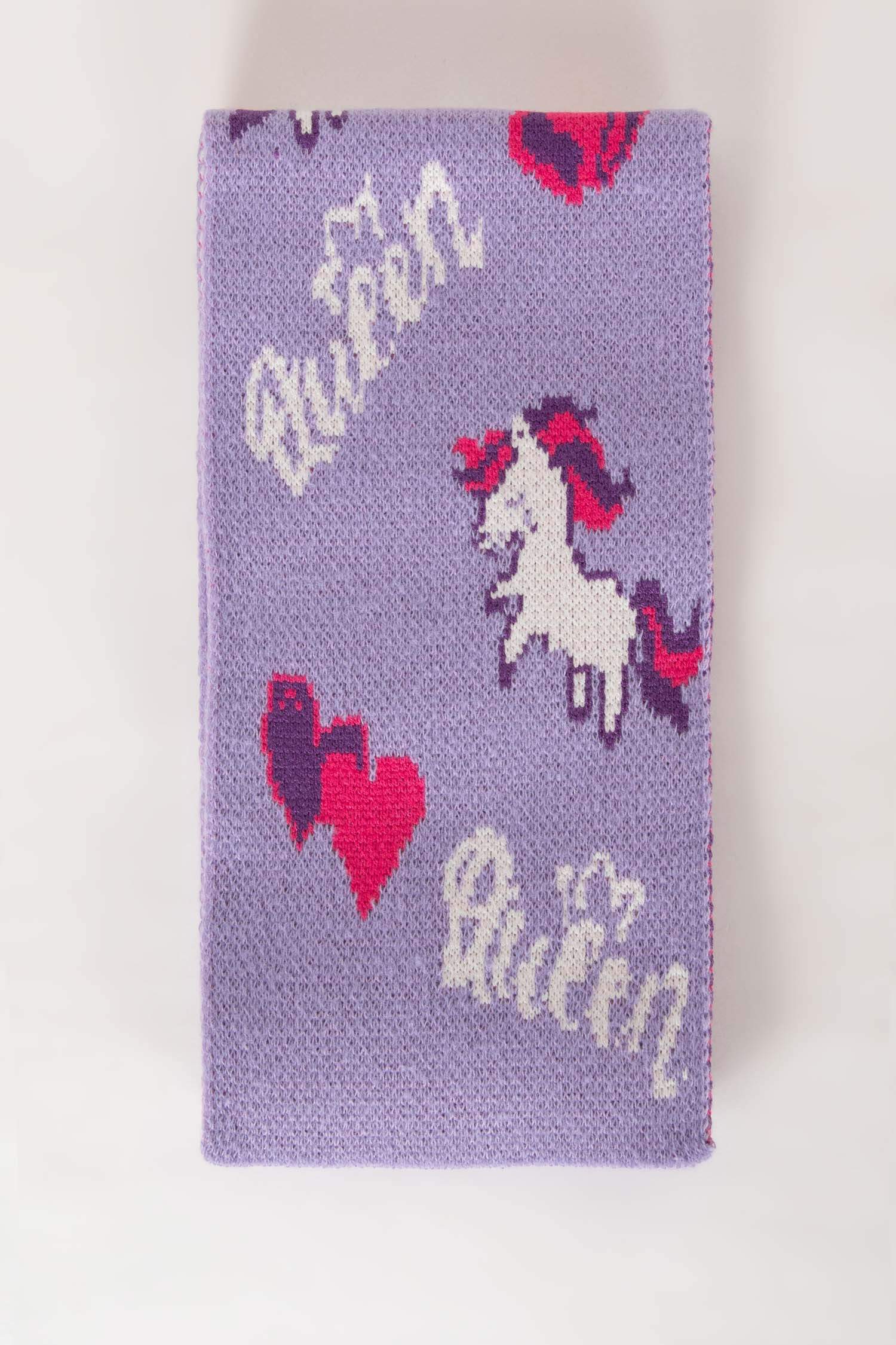 طقم بناتي سكارف وبيريه من يونيكورن - قطعتين