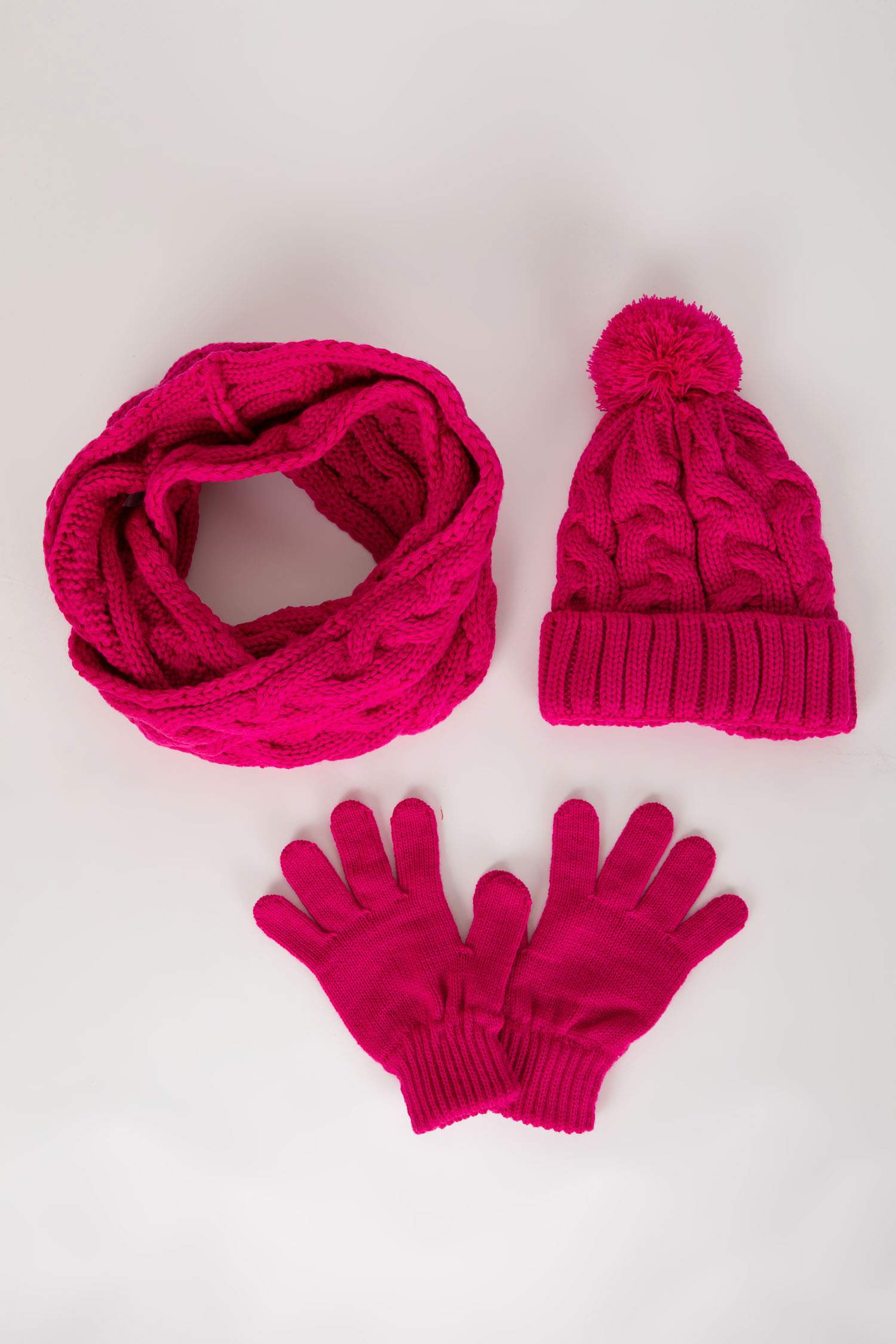 Girl Scarf Gloves Bere 3 Piece Set