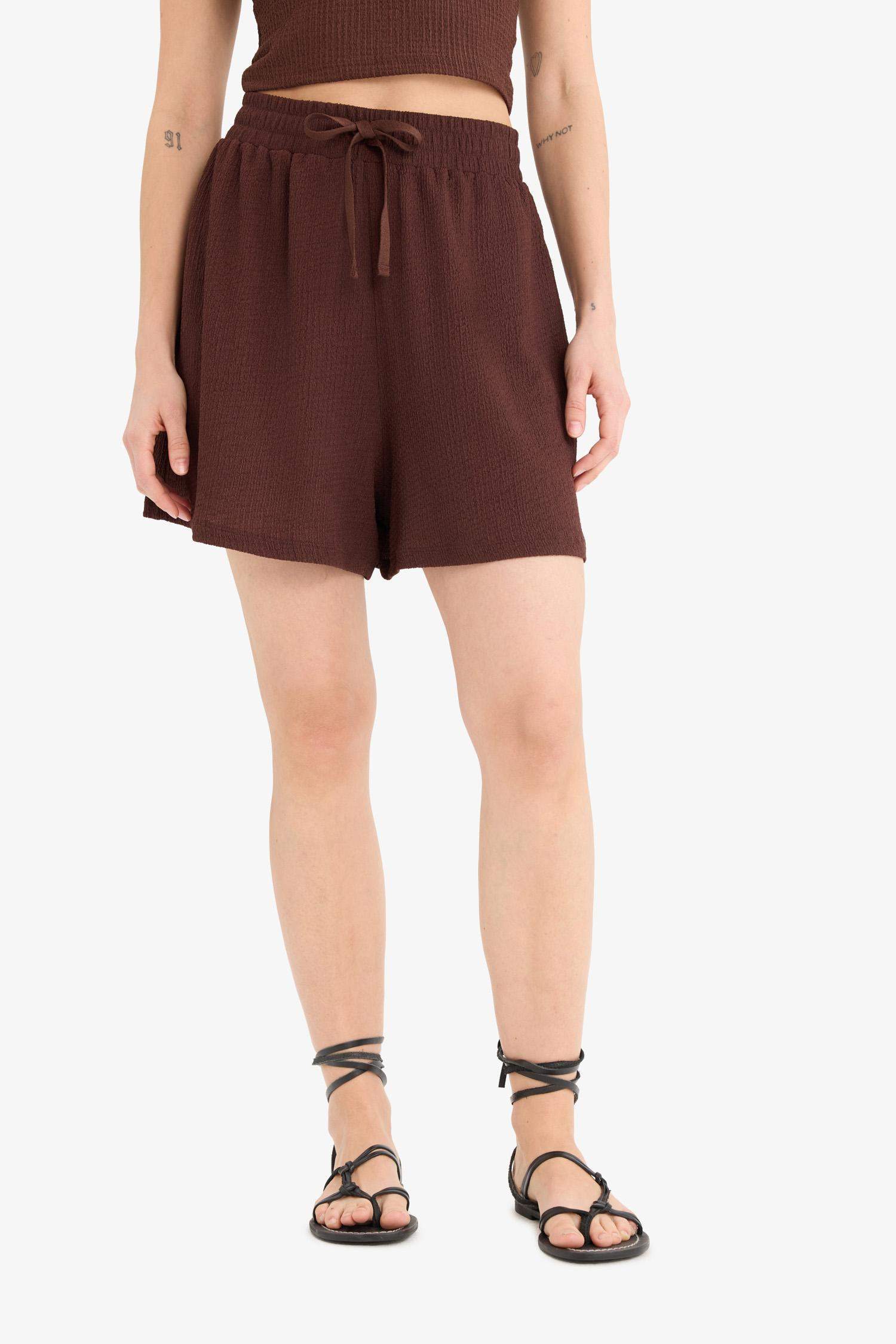 Loose Fit Crepe Shorts