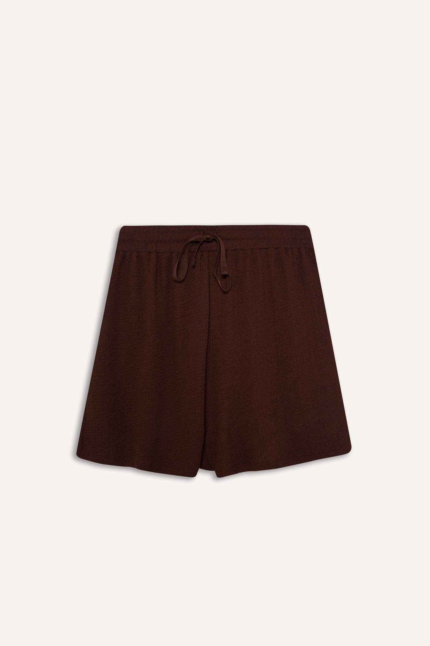 Loose Fit Crepe Shorts