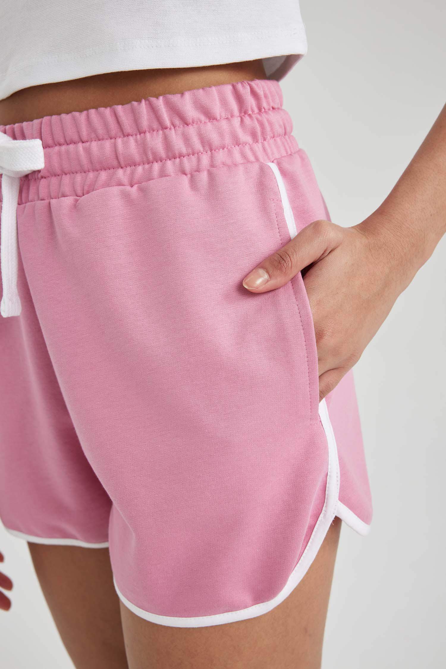 Regular Fit Sweatshirt Fabric Shorts