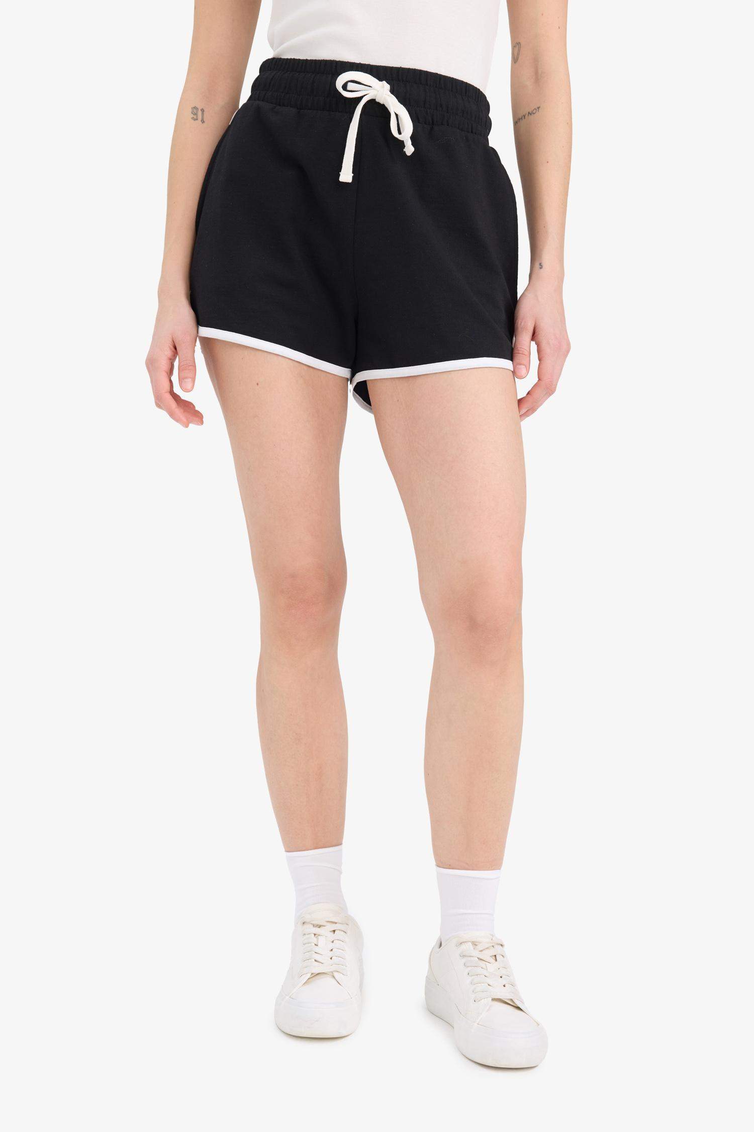 Coool Regular Fit Beli Lastikli Bağcıklı Kalın Mini Şort