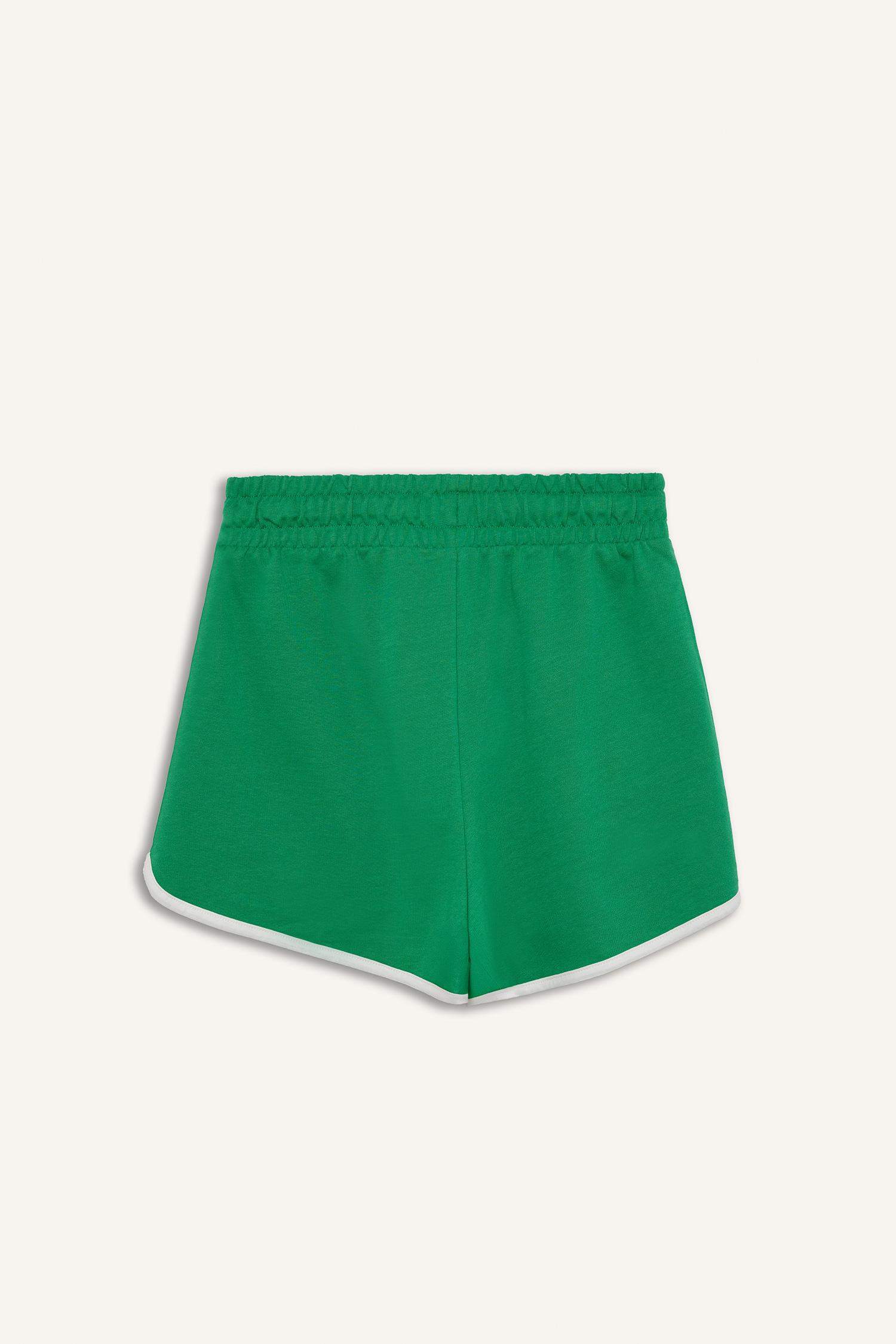 Coool Regular Fit Beli Lastikli Bağcıklı Kalın Mini Şort