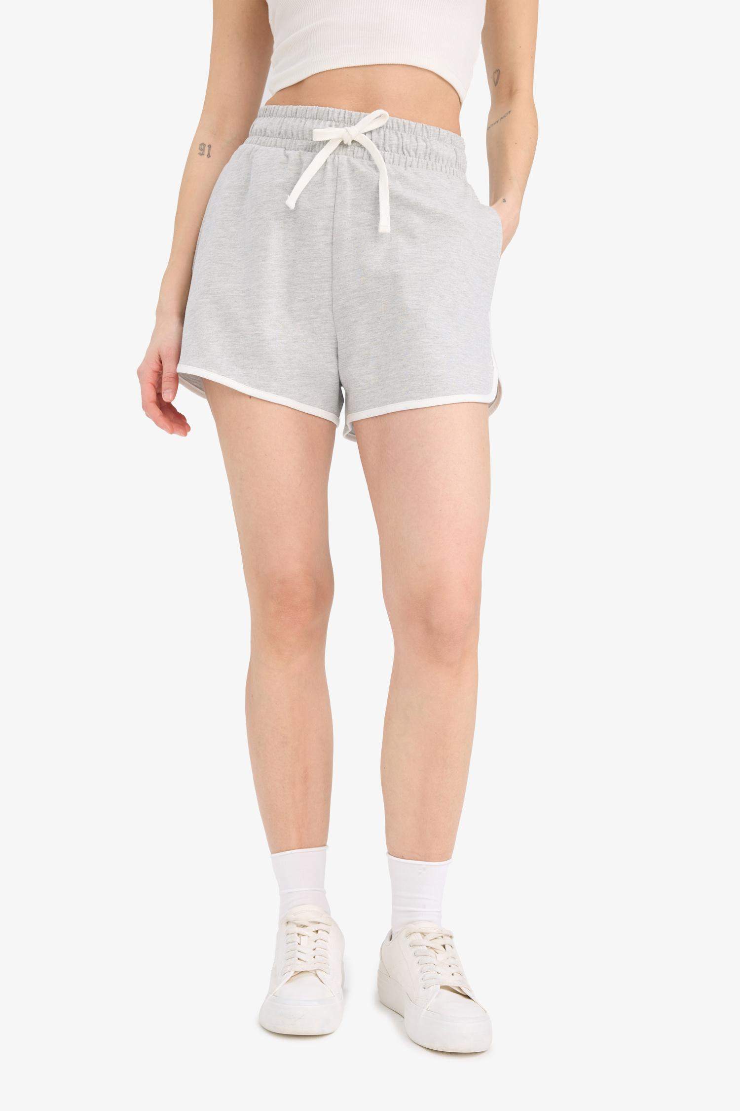 Coool Regular Fit Beli Lastikli Bağcıklı Kalın Mini Şort