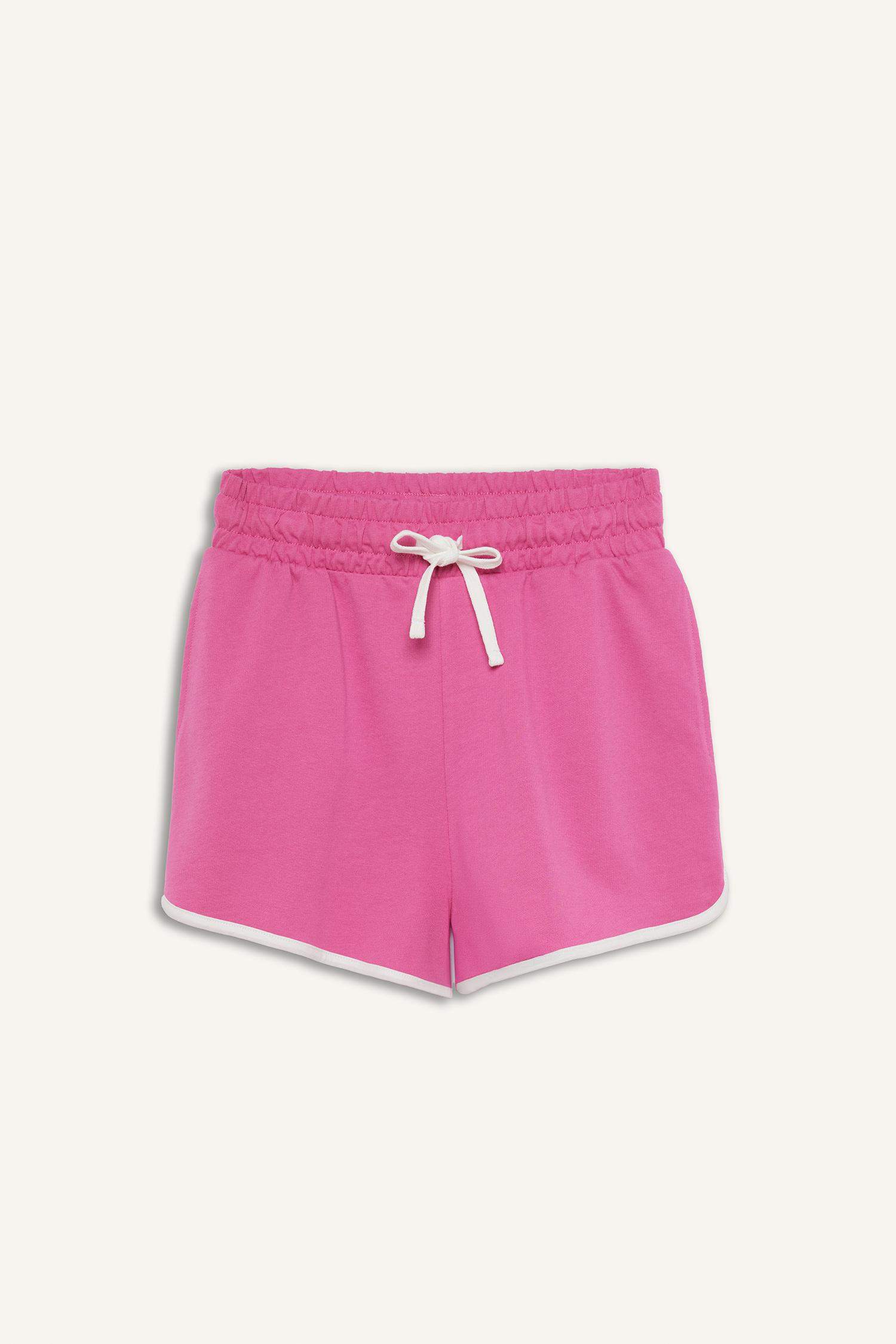 Coool Regular Fit Beli Lastikli Bağcıklı Kalın Mini Şort