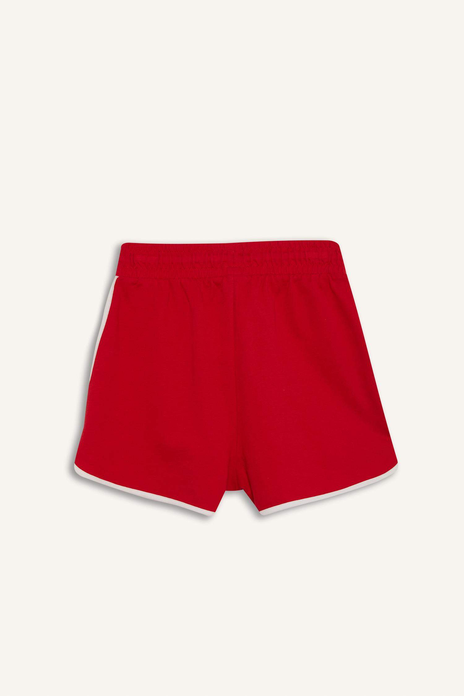 Coool Regular Fit Beli Lastikli Bağcıklı Kalın Mini Şort