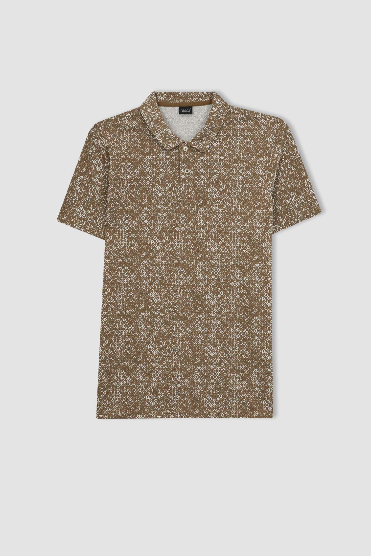 T-shirt Polo en coton imprimé Coupe Moderne